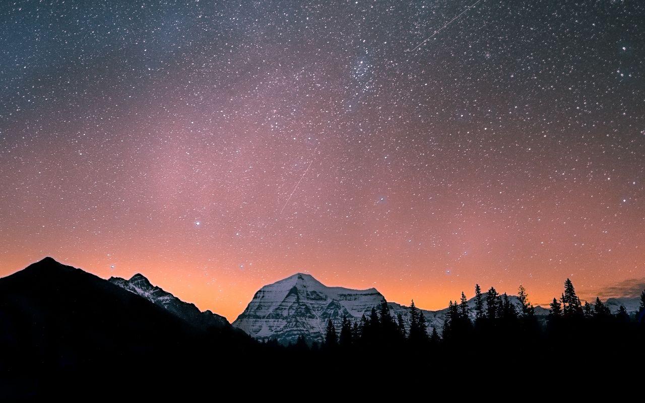 1280x800 Download Night, mountain top, lake, nature wallpaper, 1280x800