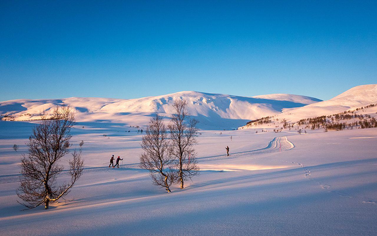 1280x800 Desktop Wallpaper Norway Nature Winter Snow