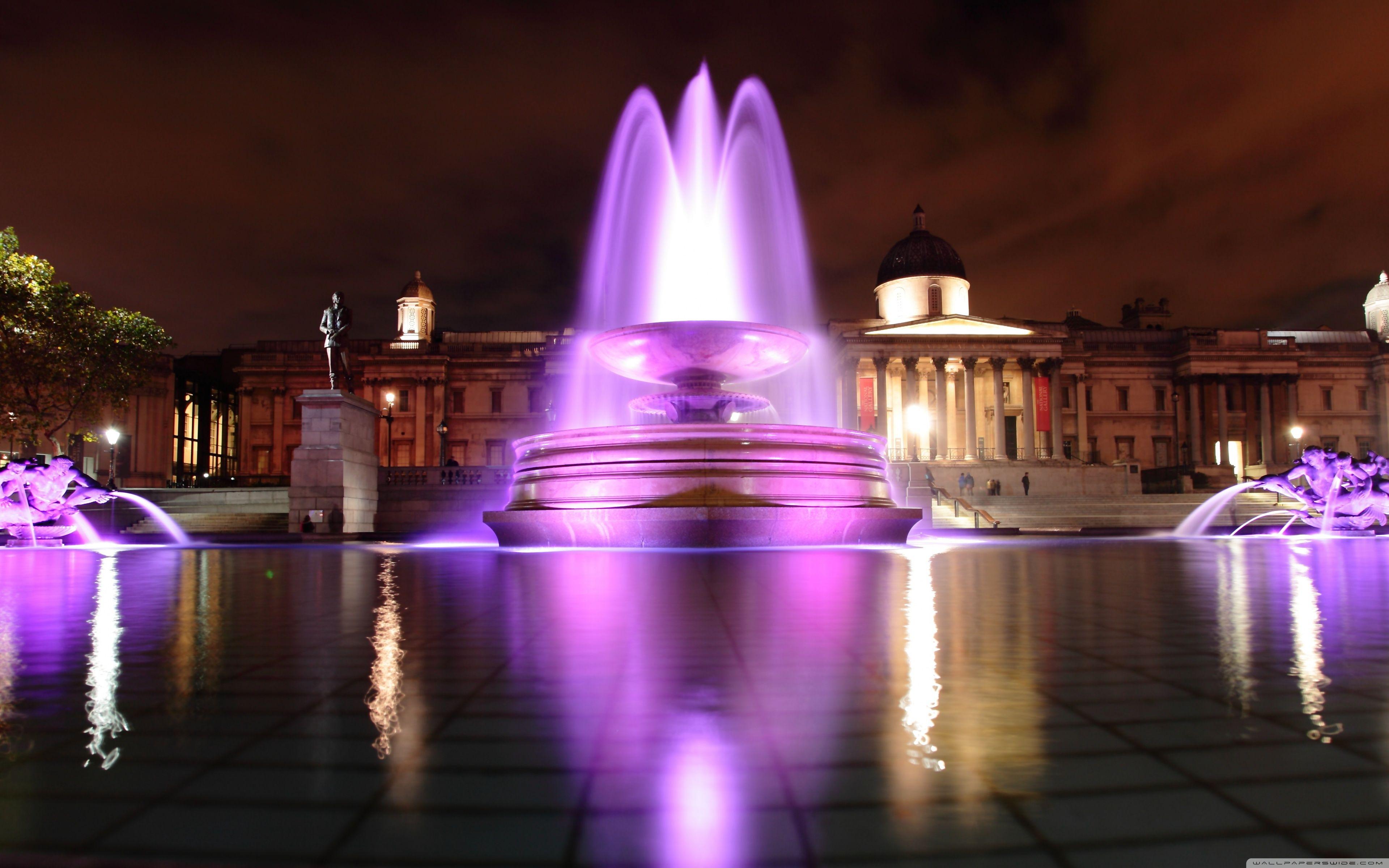 3840x2400 London Fountain Ultra HD Desktop Background Wallpaper for 4K UHD