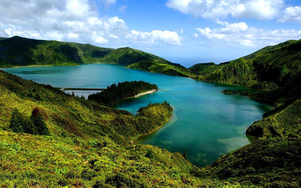 1280x800 Wallpaper Portugal Nature Sky Lake 1280x800