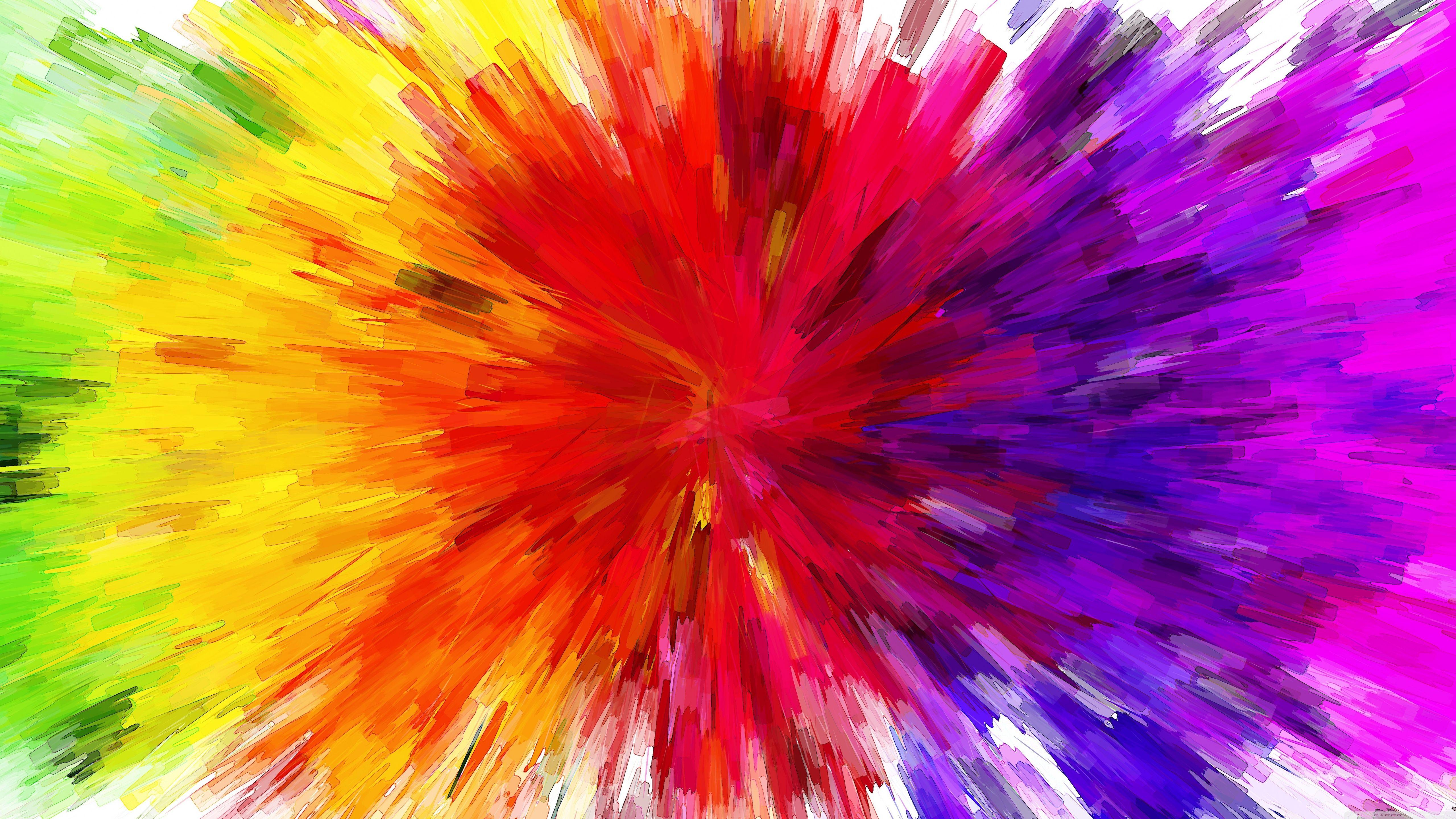 5120x2880 Color Burst Painting Ultra HD Desktop Background Wallpaper for 4K