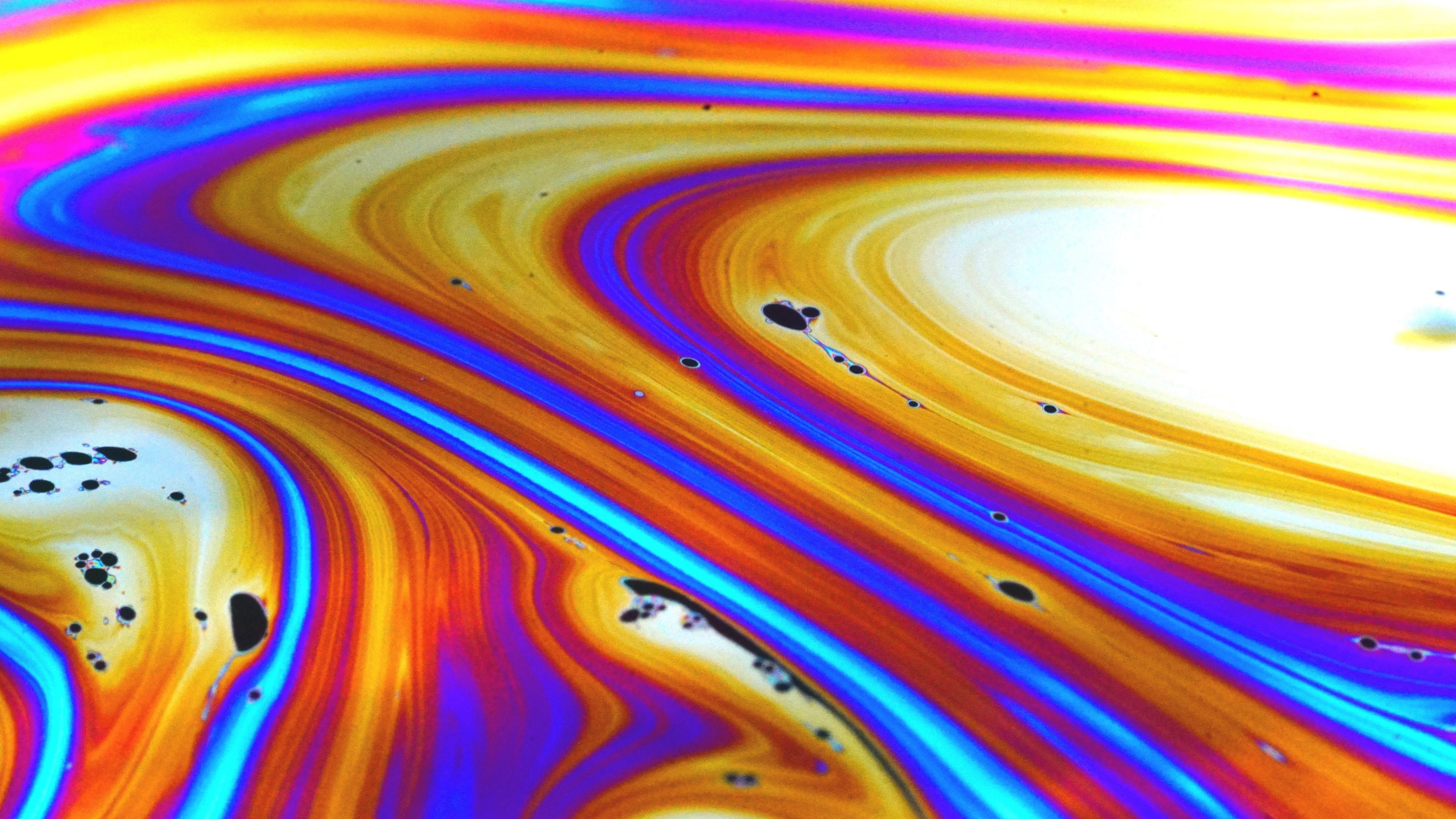 5120x2880 Download 5120x2880 wallpaper colorful, waves, soap, foams, 5k