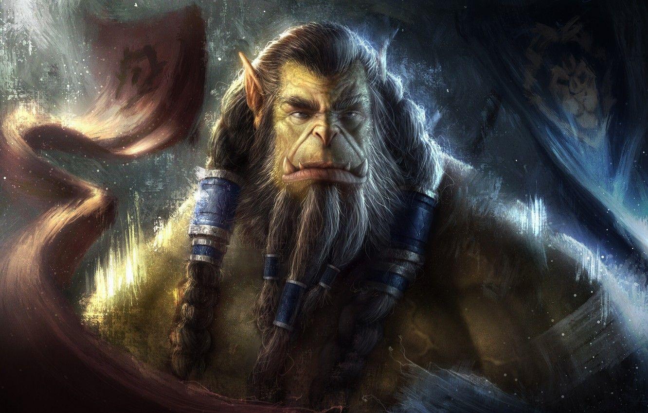 1332x850 Wallpaper Figure, The game, WOW, Blizzard, Art, Orc, Fiction