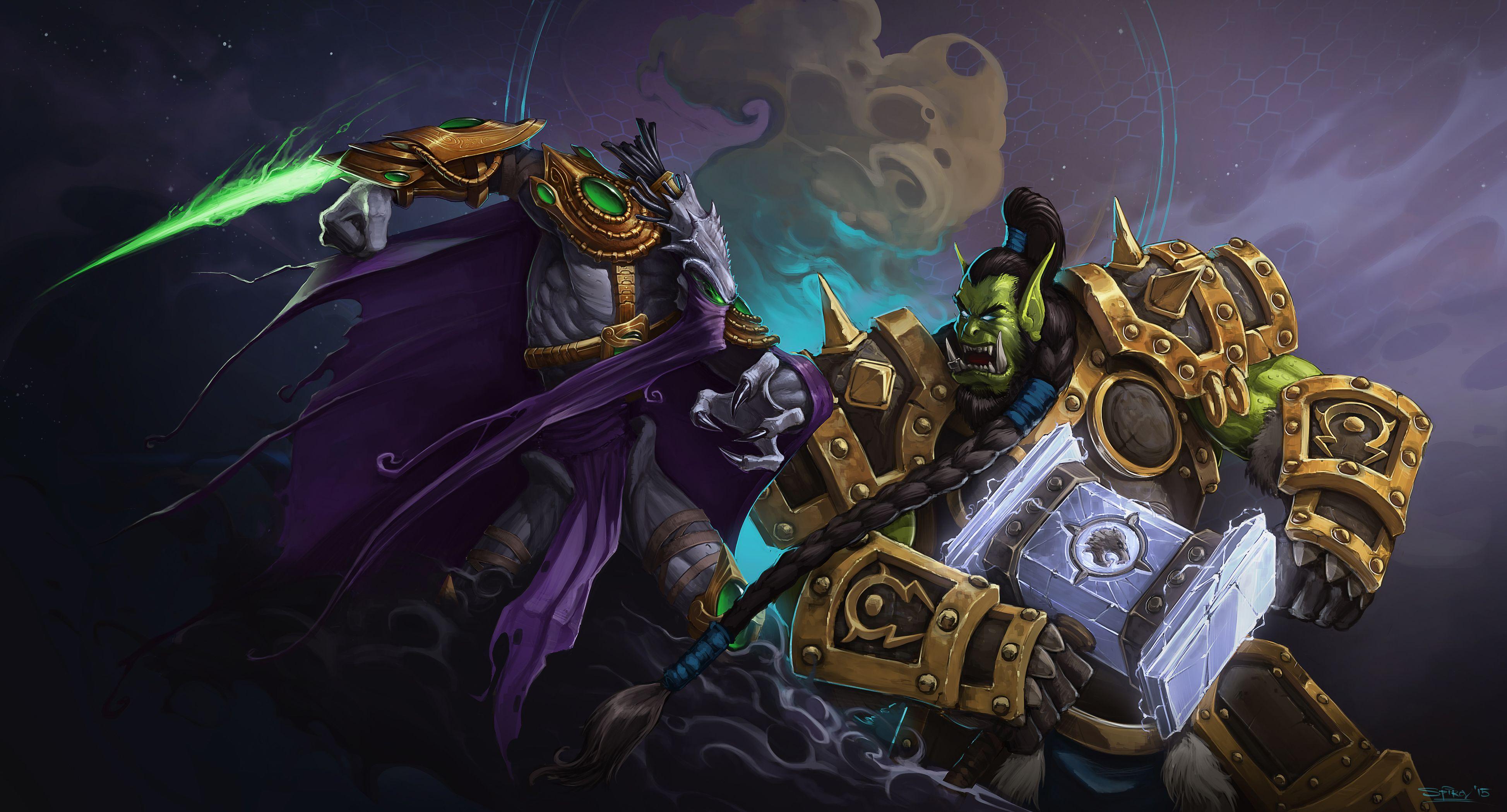 3894x2100 Thrall VS Zeratul HD Wallpaper