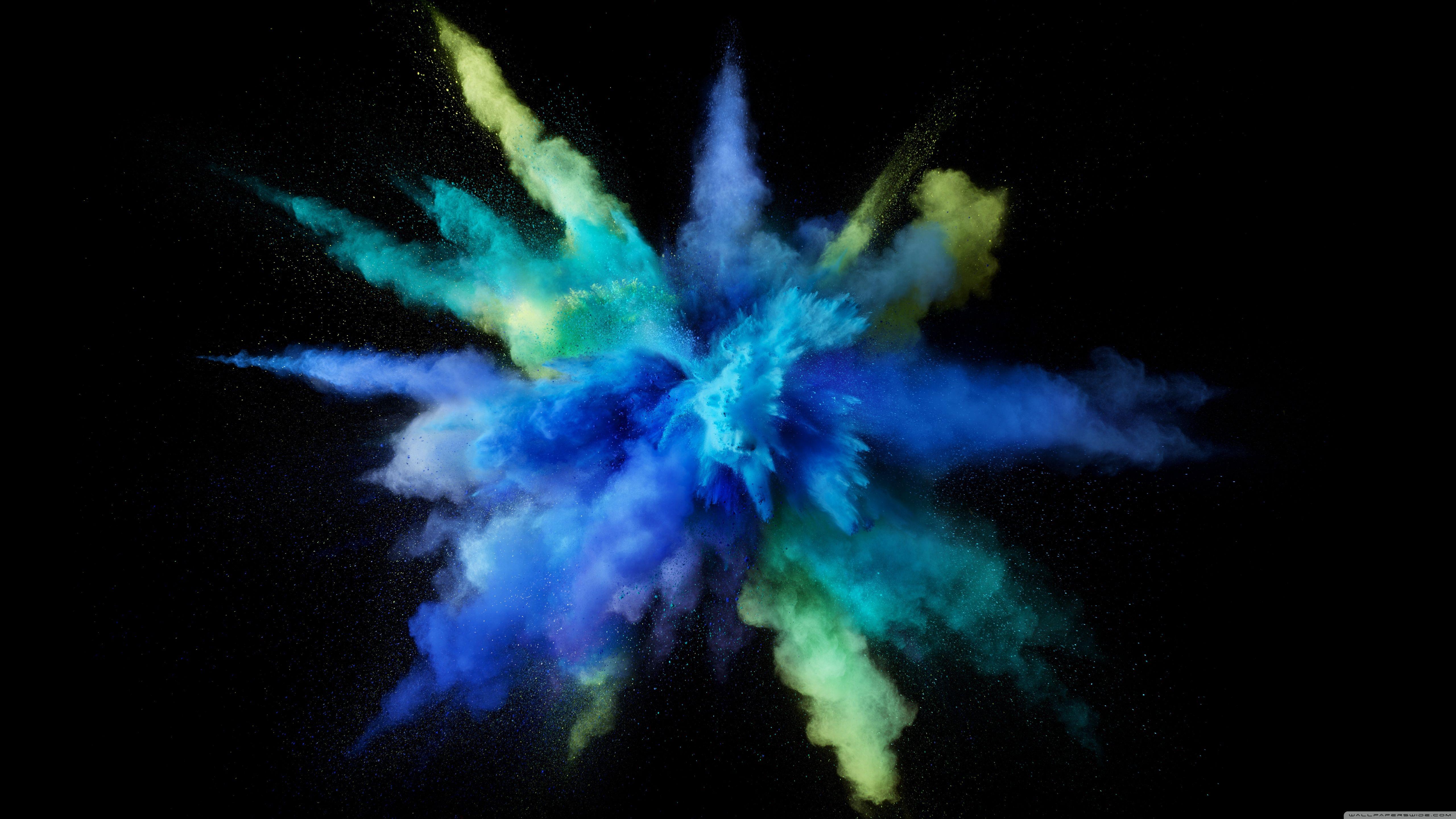 5120x2880 Free download Cyan Color Burst 4K HD Desktop Wallpaper for Wide