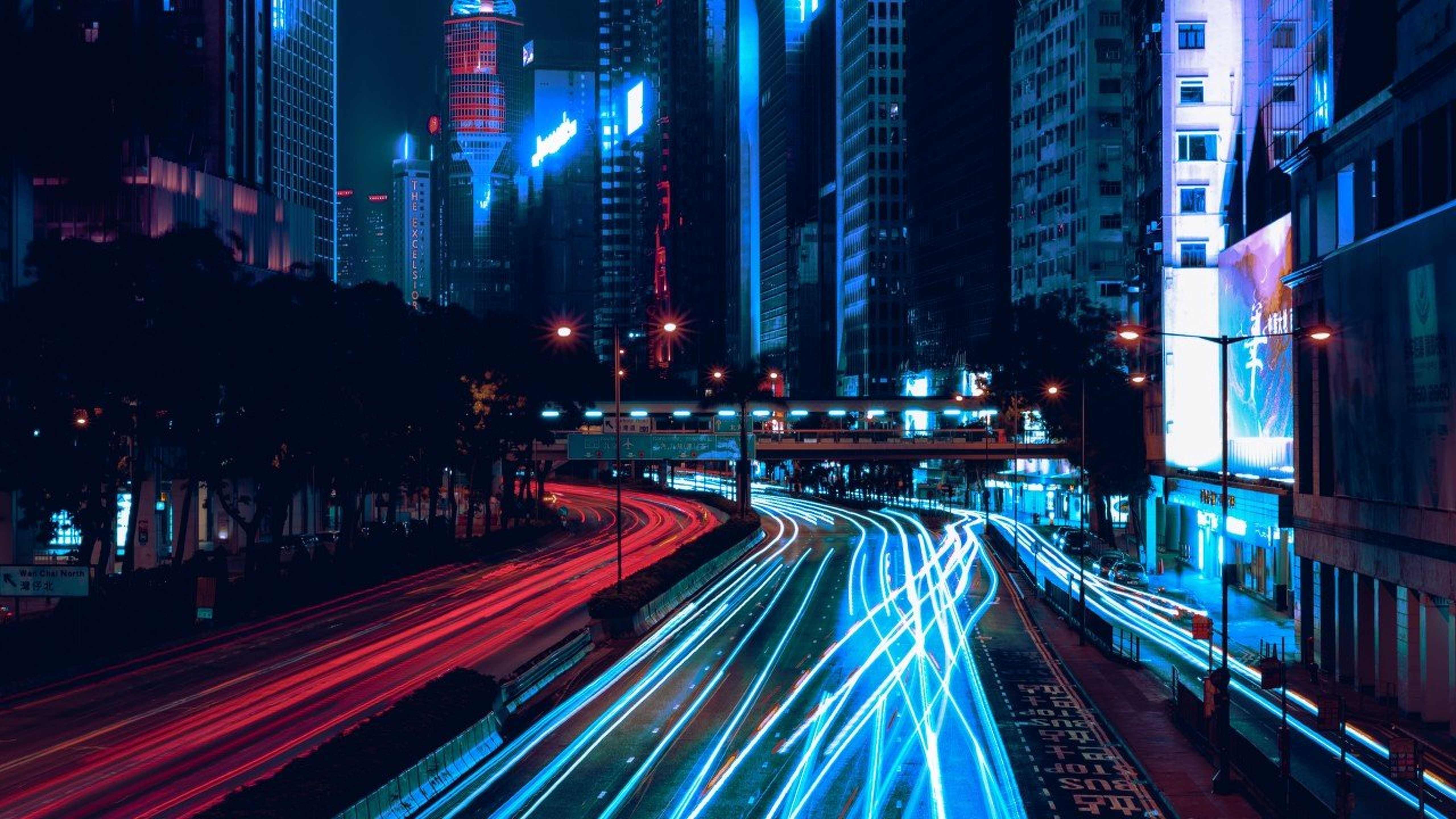 5120x2880 Light Trails City HD Wallpaper (5120x2880)