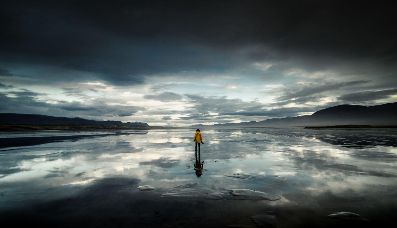 1336x768 Alone In The Beach HD Laptop Wallpaper, HD Nature 4K
