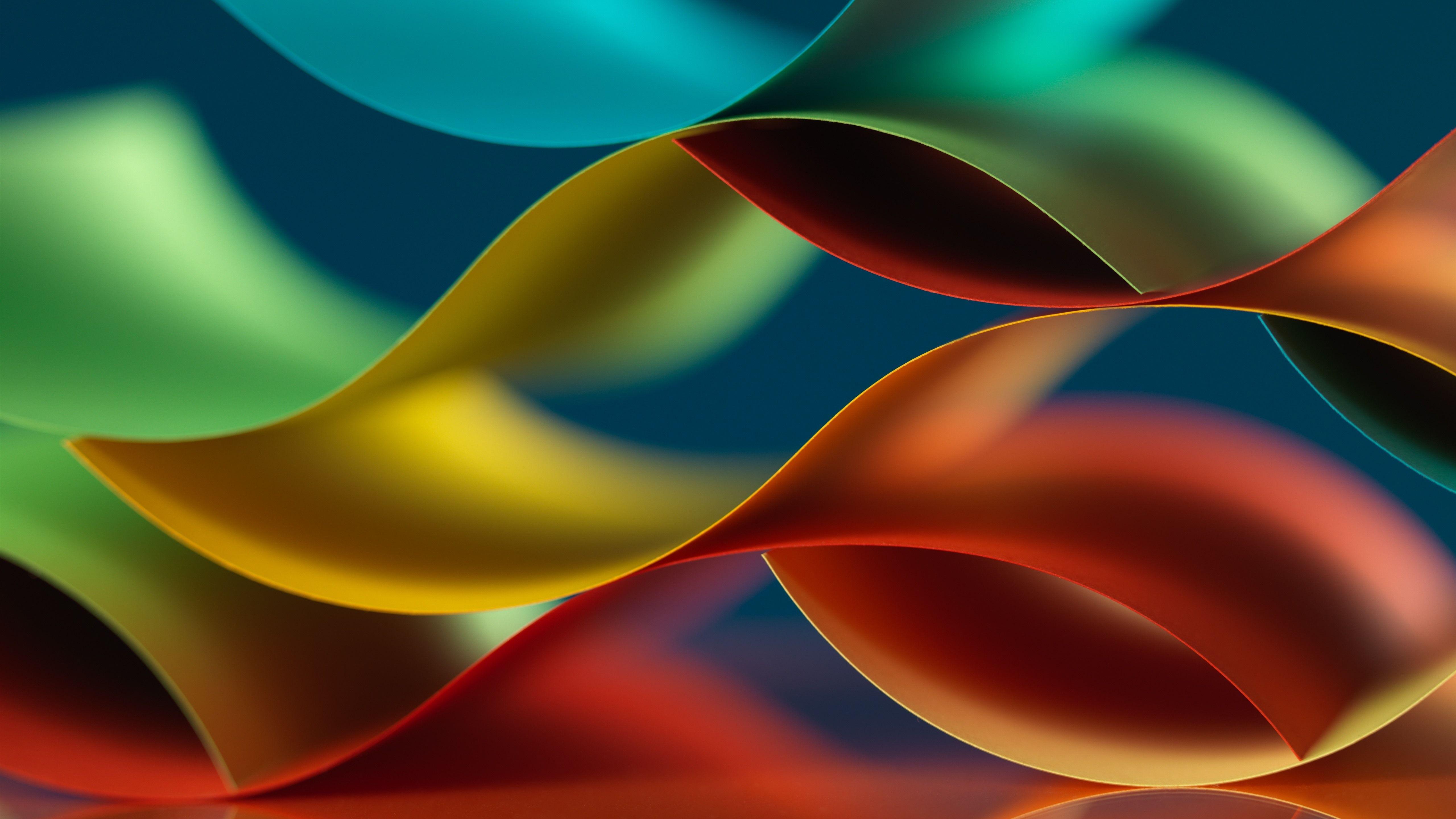 5120x2880 Wallpaper Colorful papers, covers, rainbow 5120x2880 UHD 5K