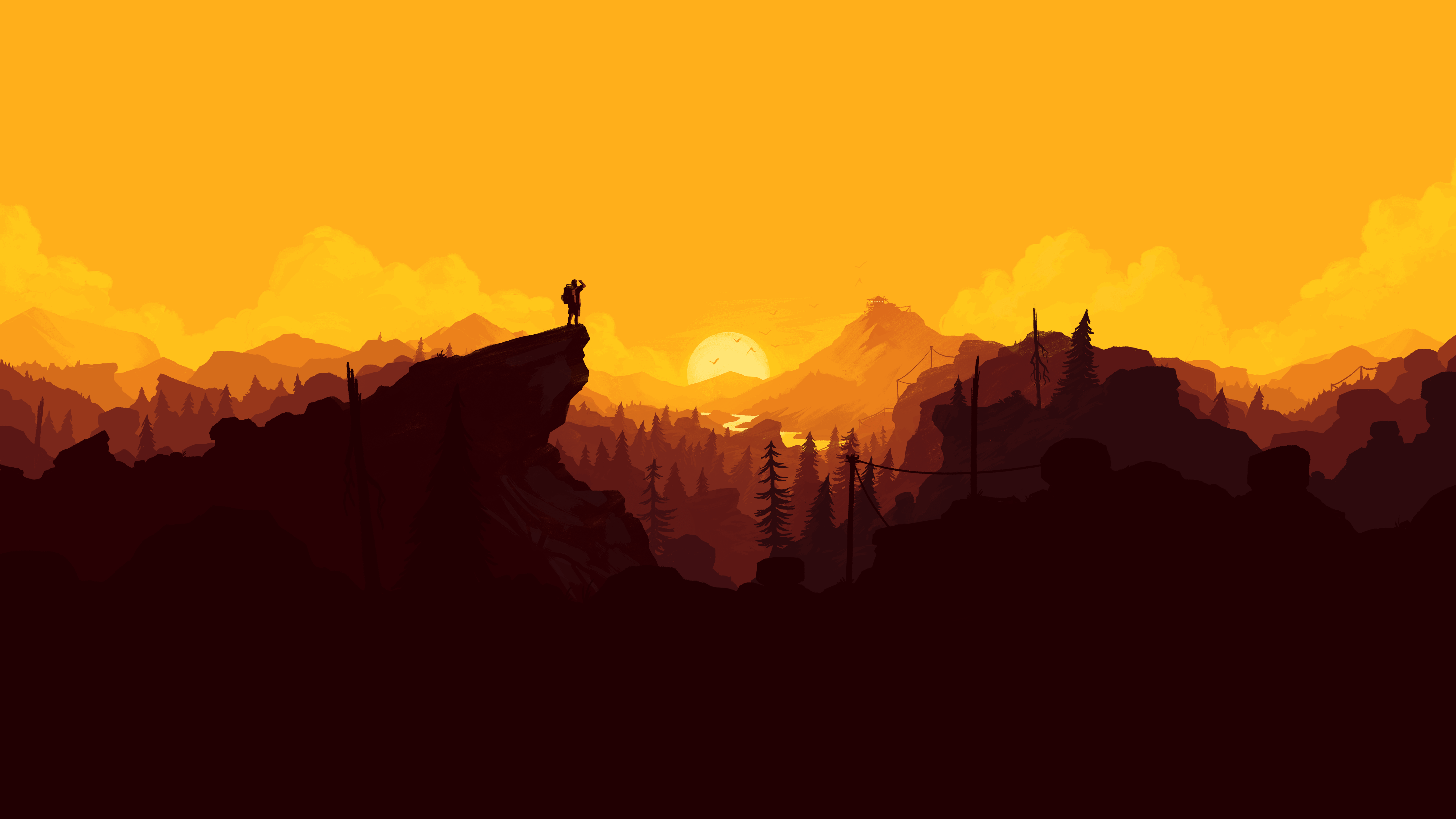 5120x2880 Firewatch [5120x2880]. Art and illustration, Papel de parede