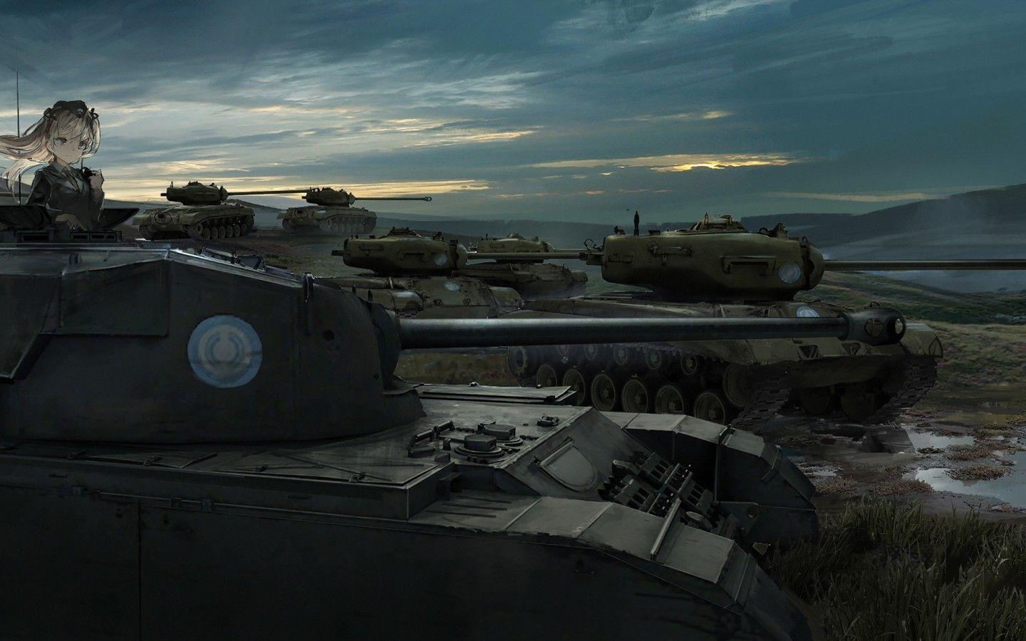 1440x900 Download 1440x900 Girls Und Panzer, Battlefield, Tanks Wallpaper