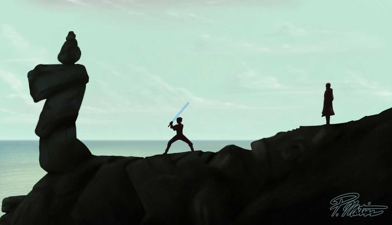 1336x768 Rey Training Artwork HD Wallpaper (1336x768)