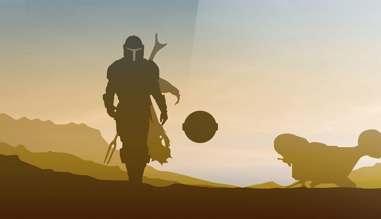 1336x768 Star Wars The Mandalorian Minimalist 4k Laptop HD HD 4k