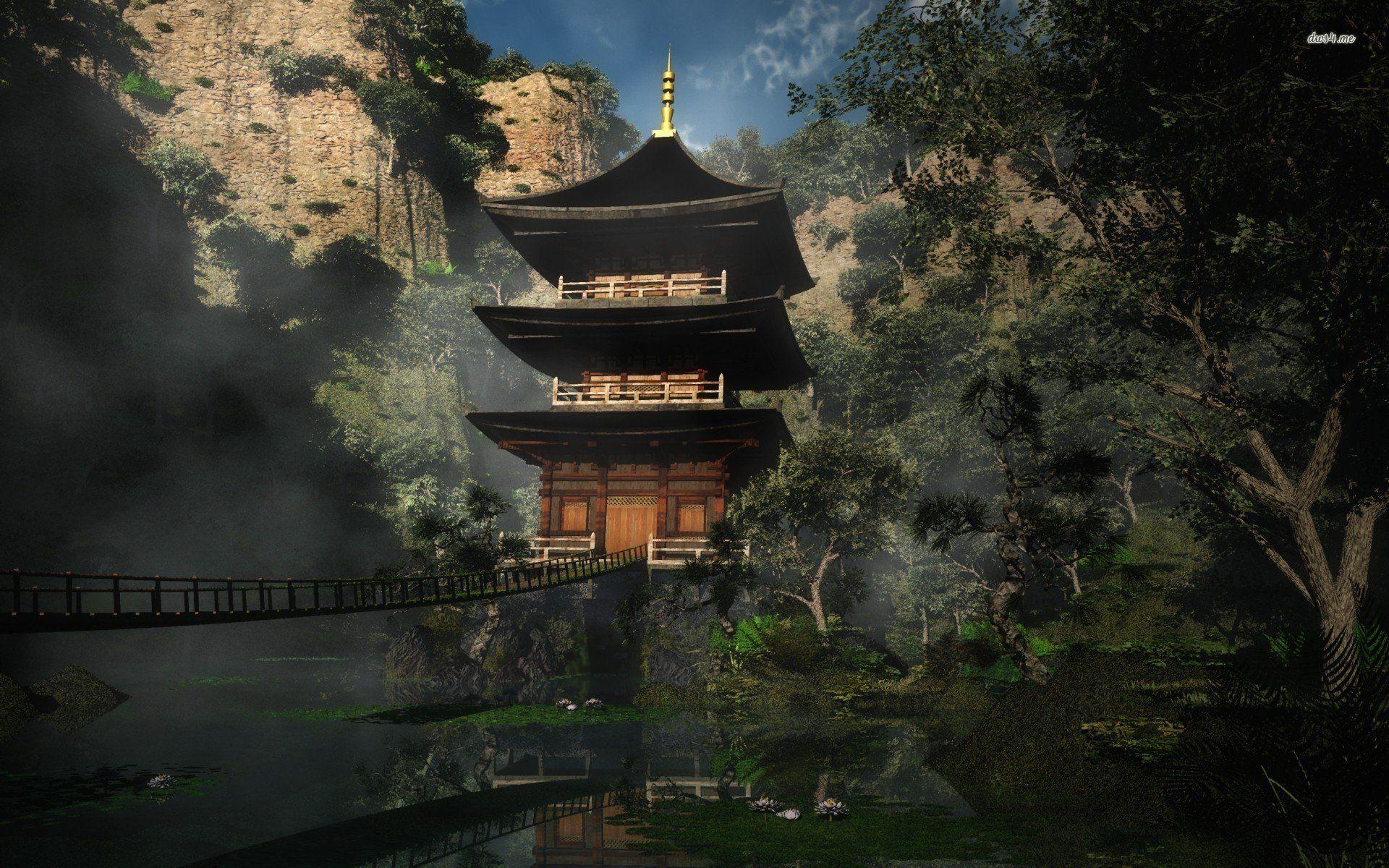 Chinese Temple in the Mountains HD Wallpapers - Top Free Chinese Temple
