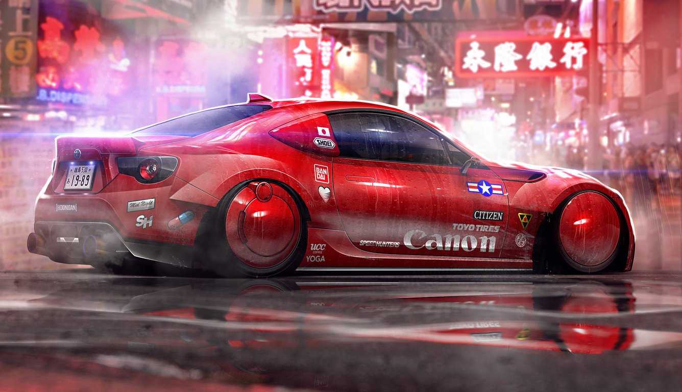 1336x768 Honkong Cyberpunk Cars HD Wallpaper (1336x768)