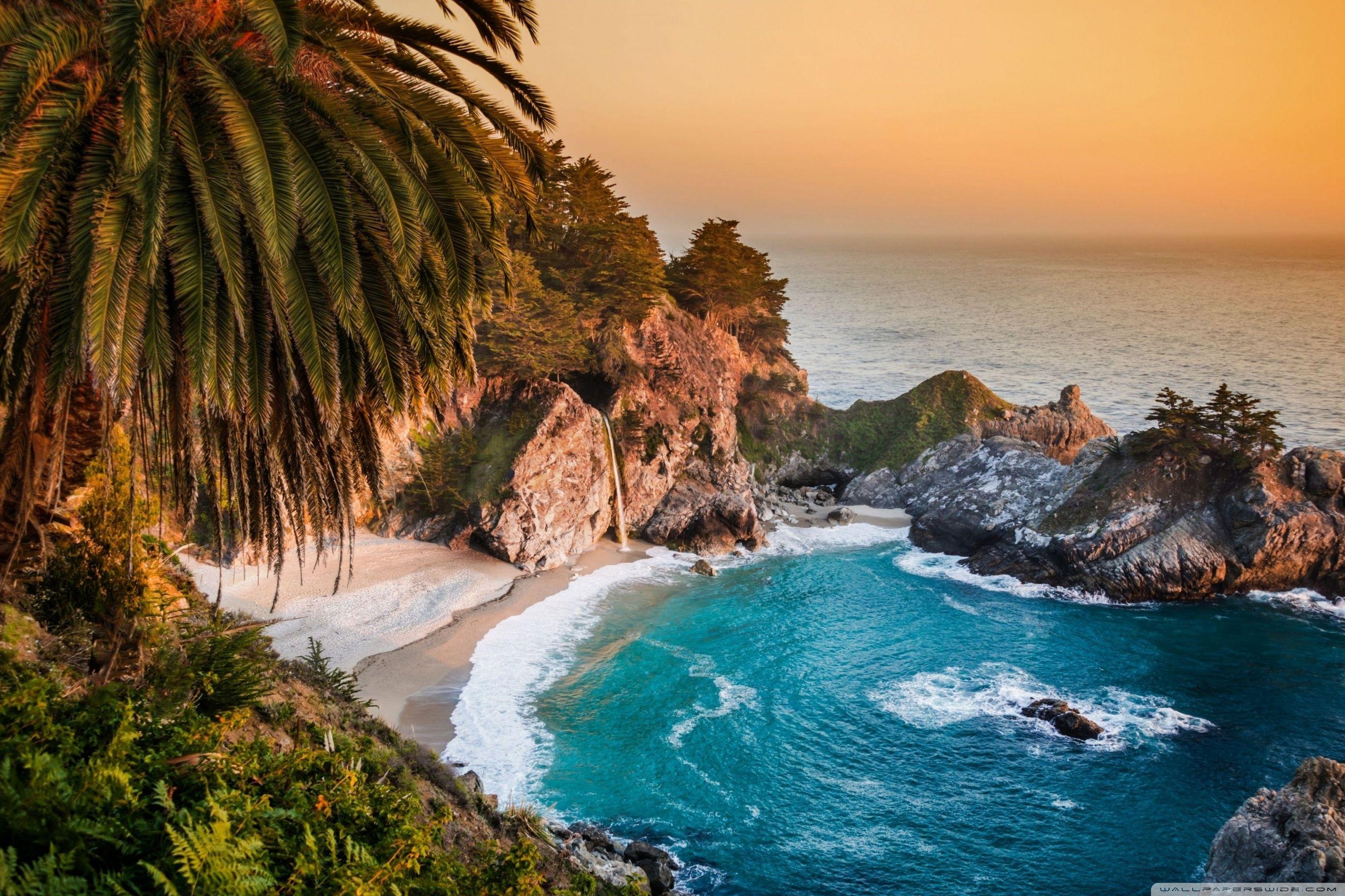 2736x1824 Pacific Ocean, Big Sur, California, Beach Ultra HD Desktop
