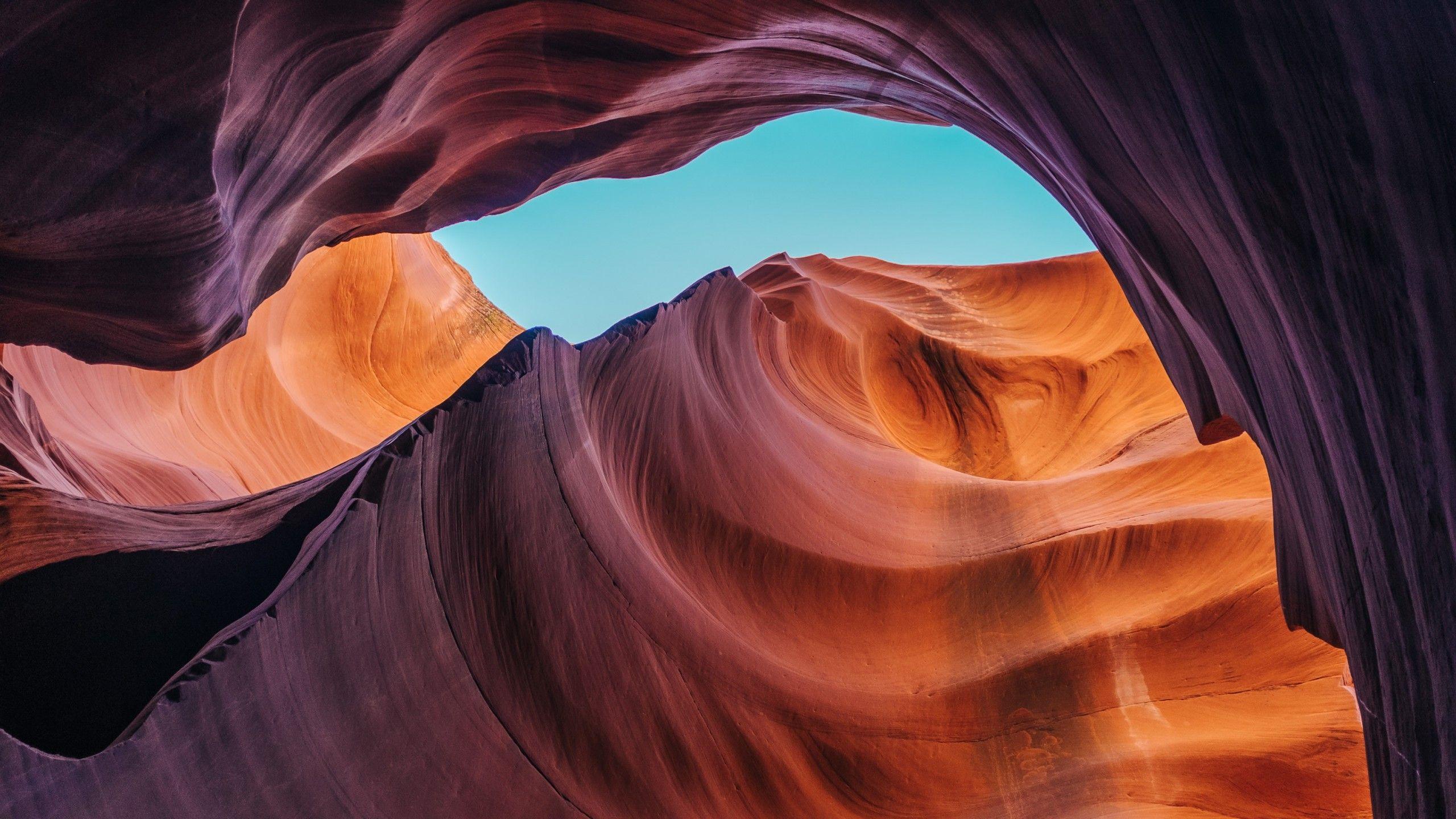 2560x1440 Wallpaper Lower Antelope Canyon, HD, Nature,. Wallpaper