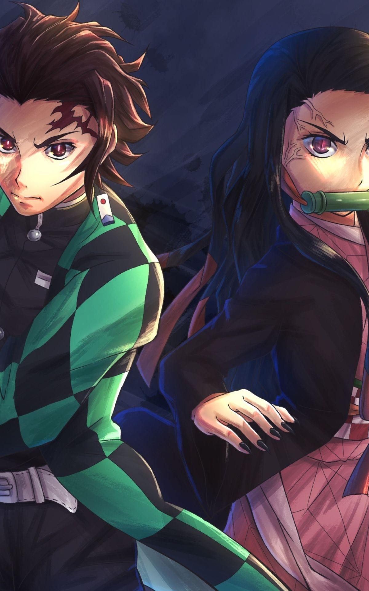1200x1920 Nezuko Kamado and Tanjirou Kamado 1200x1920 Resolution