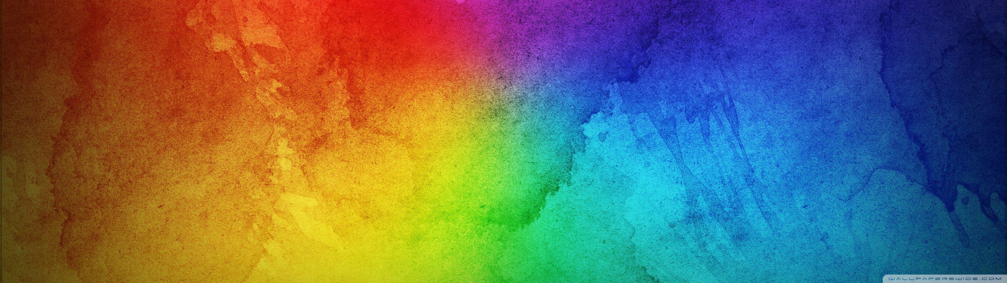 3200x900 Dual Monitor Wallpaper Rainbow