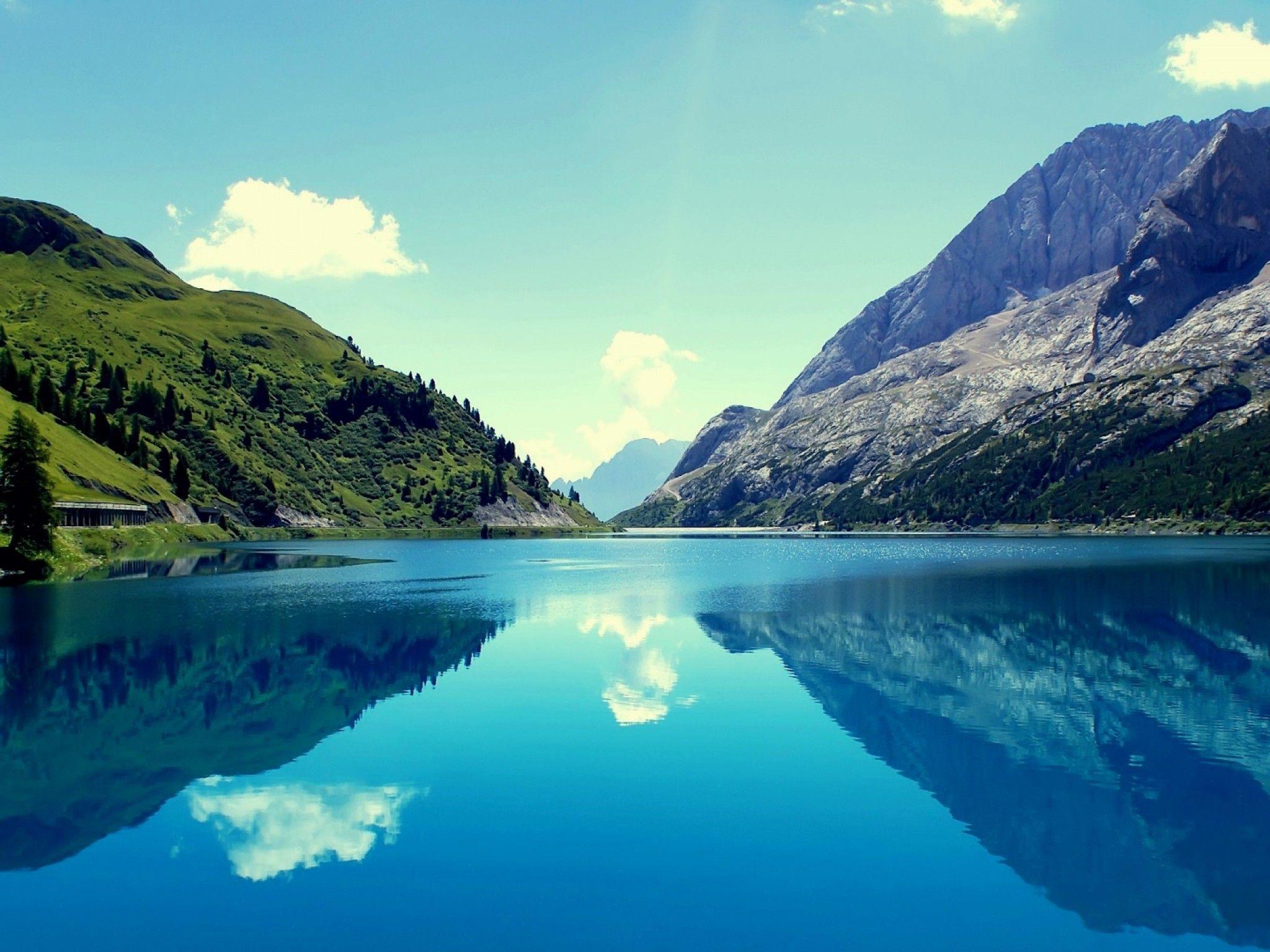 2048x1536 Blue Water Mountains 2048x1536 Resolution HD 4k