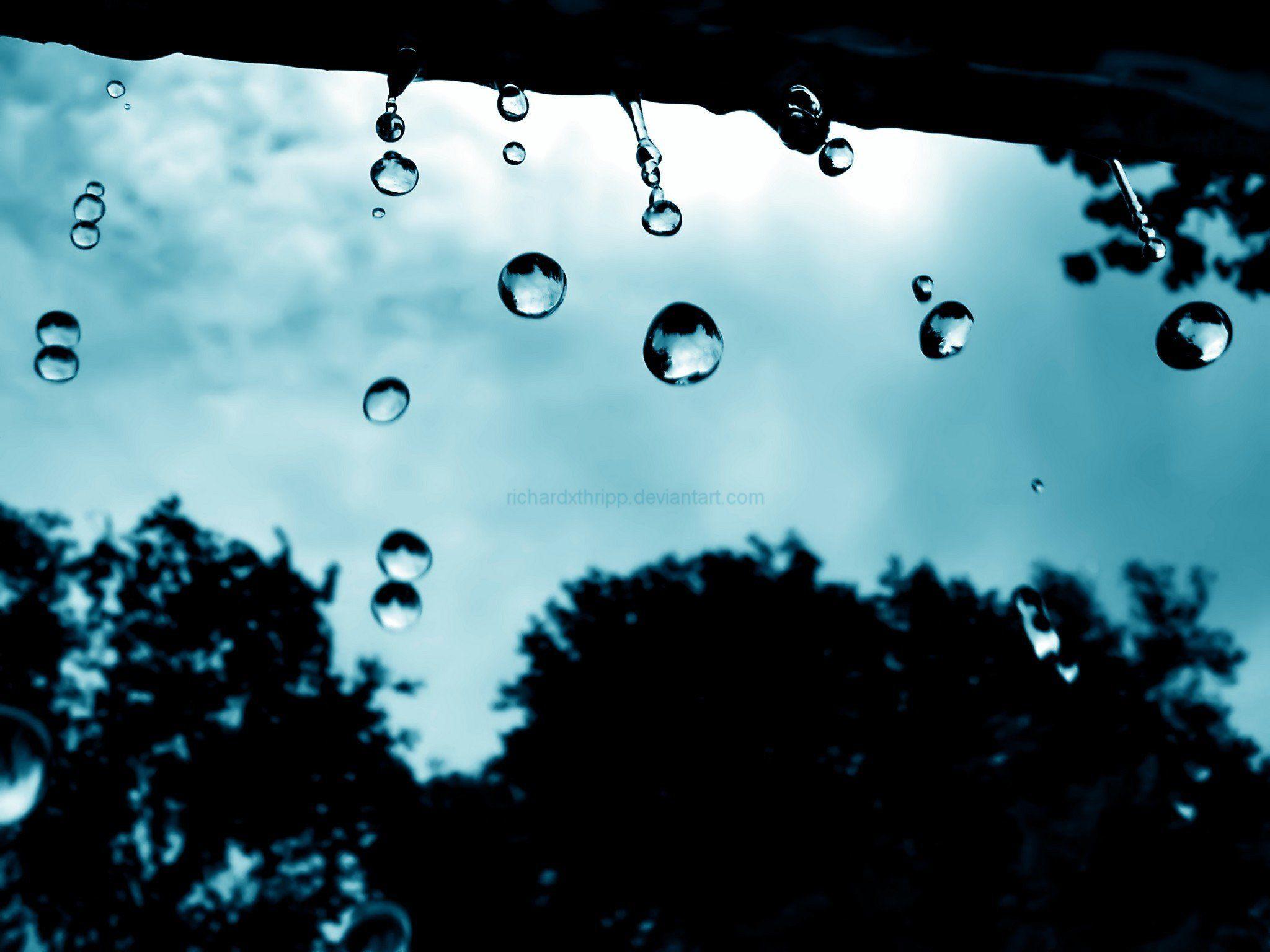 2048x1536 Cyan falling water wallpaperx1536