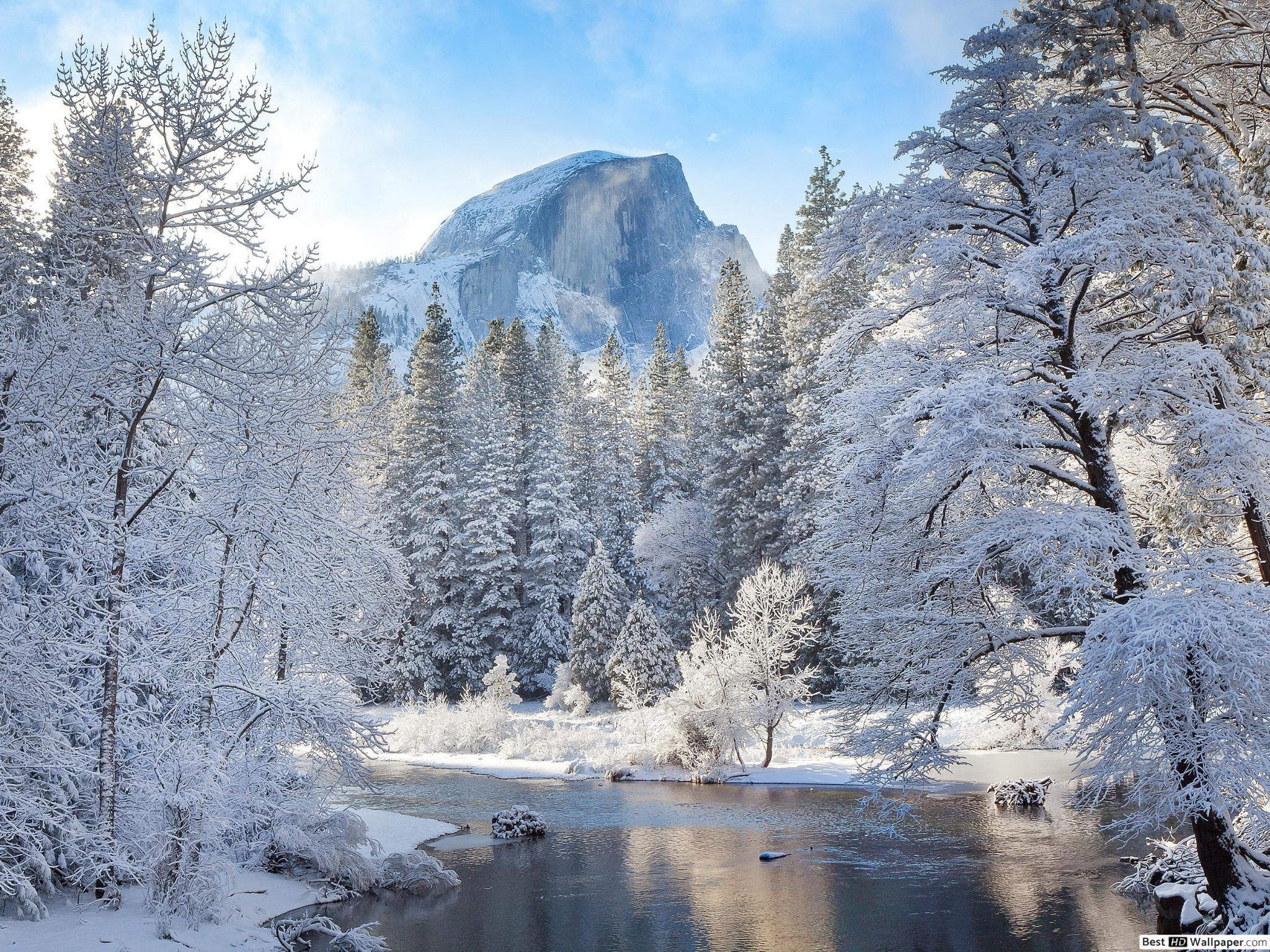 2048x1536 Winter landscape HD wallpaper download