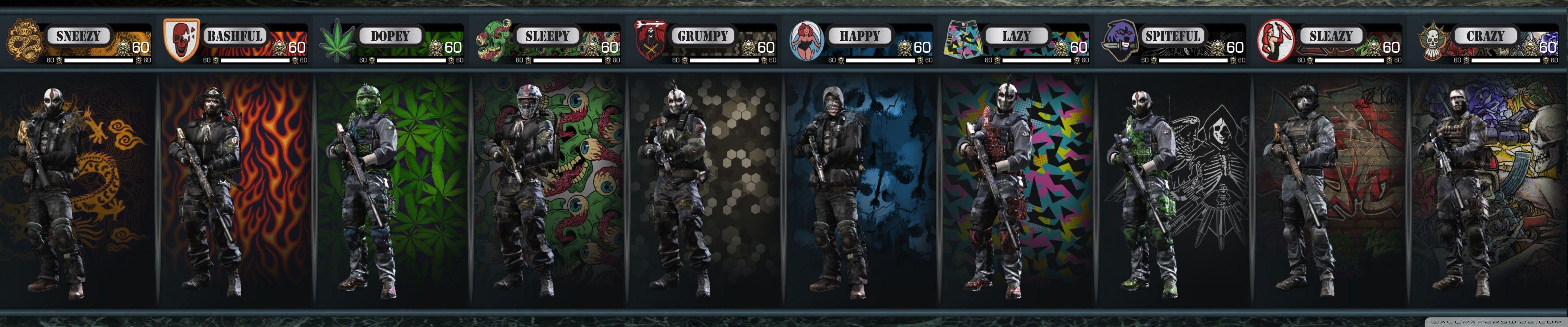 4320x900 COD Ghosts Squad Ultra HD Desktop Background Wallpaper