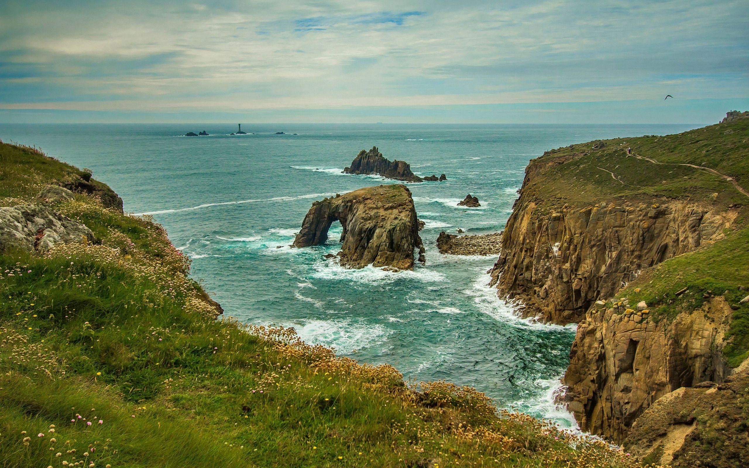 2560x1600 Download wallpaper 2560x1600 cornwall, england, ocean, reefs