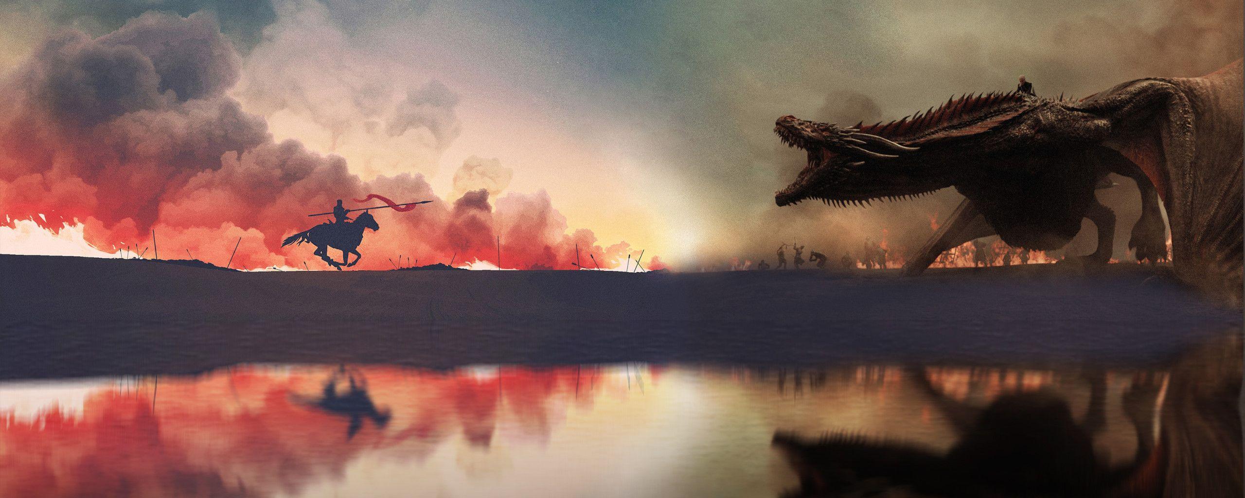 2560x1024 Game Of Thrones War Has Started Artwork 4k 2560x1024