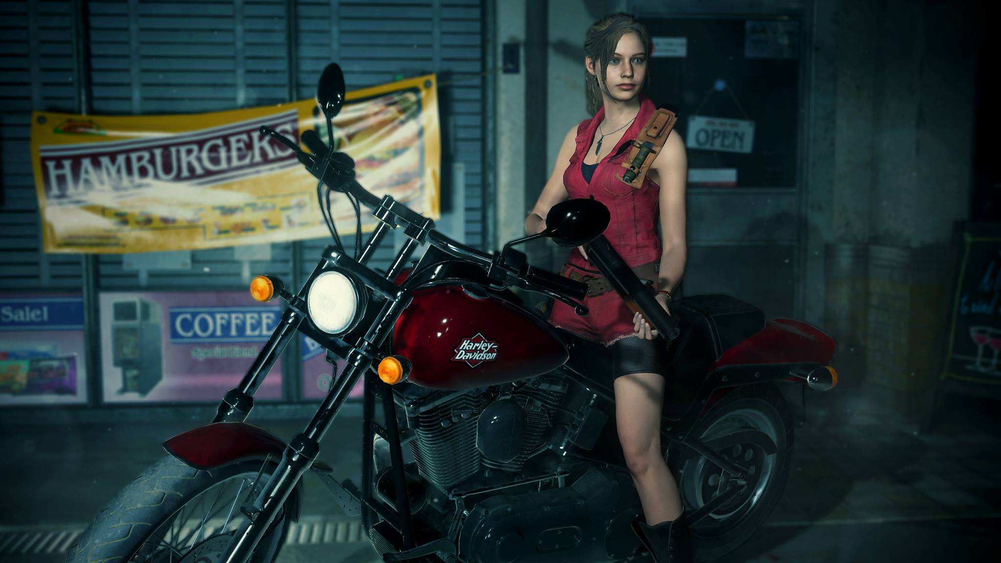 2048x1152 Resident Evil 2 (2019) Claire's Classic Outfit HD Wallpaper