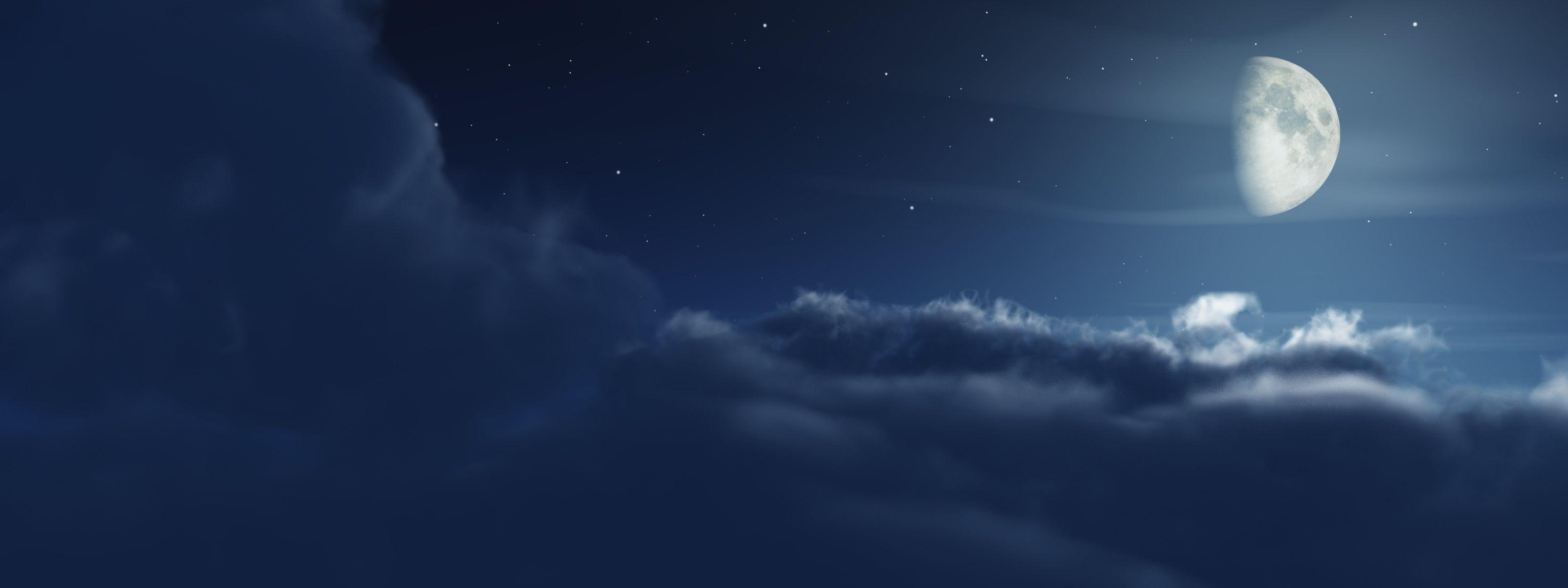 3200x1200 Moon HD Wallpaper
