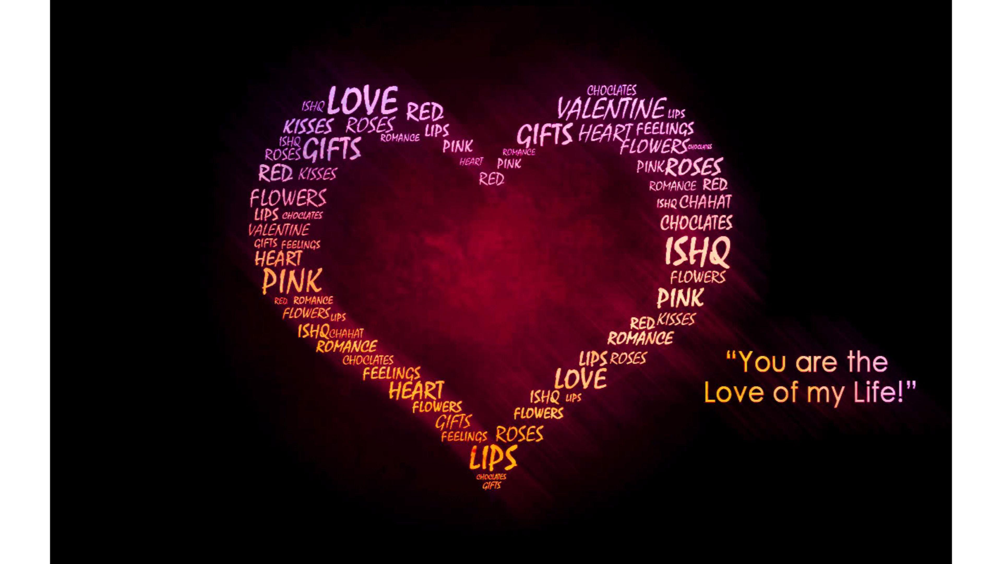3840x2160 You Are the Love of My Life Quote 4K wallpaper