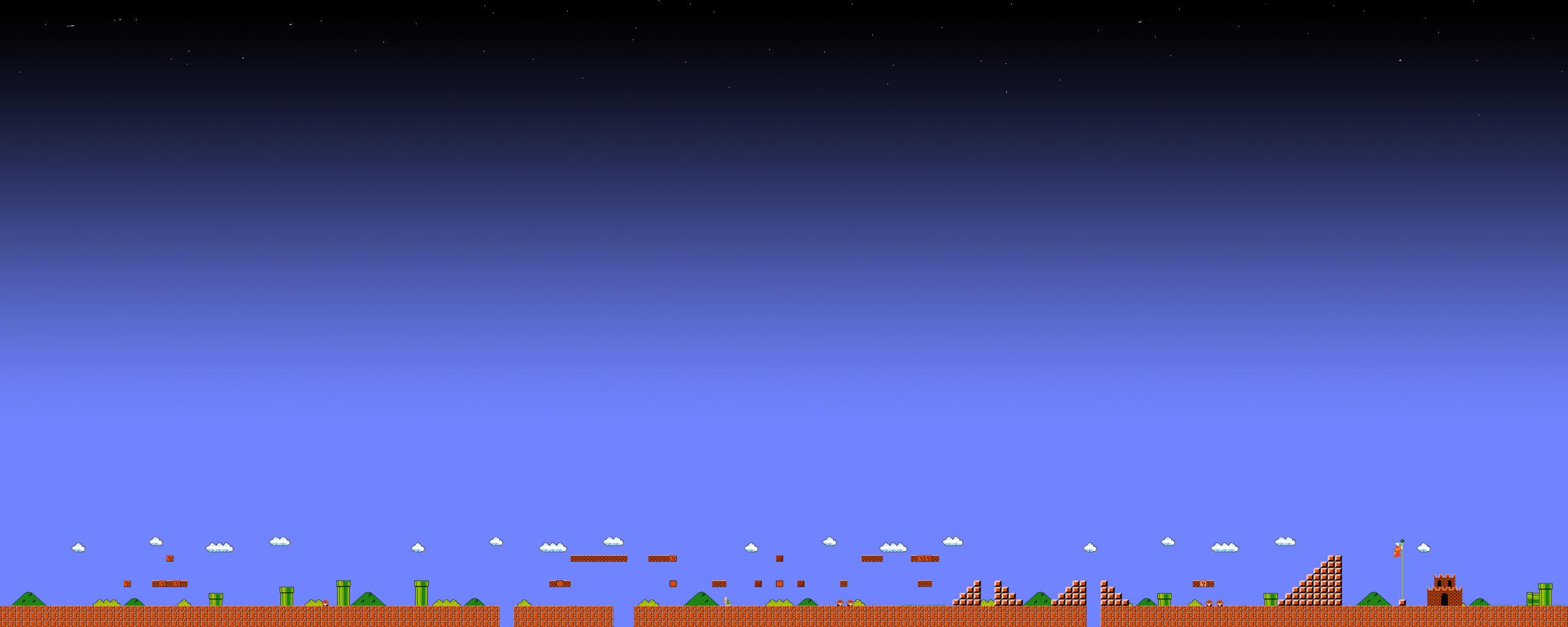2560x1024 Dual monitor Mario wallpaper, HD background