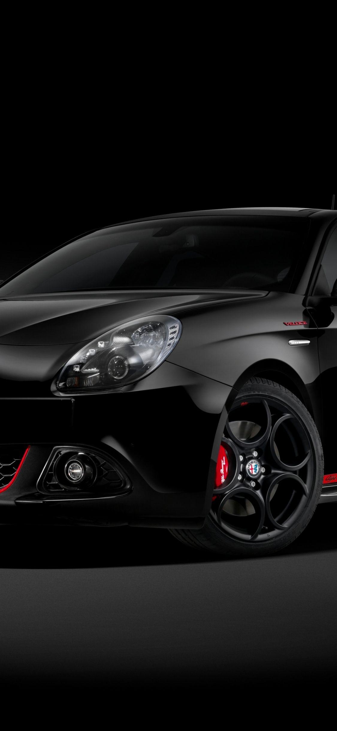 1125x2436 Download alfa romeo giulietta veloce, black supercar, 2018 1125x2436 wallpaper, iphone x, 1125x2436 HD image, background, 5164