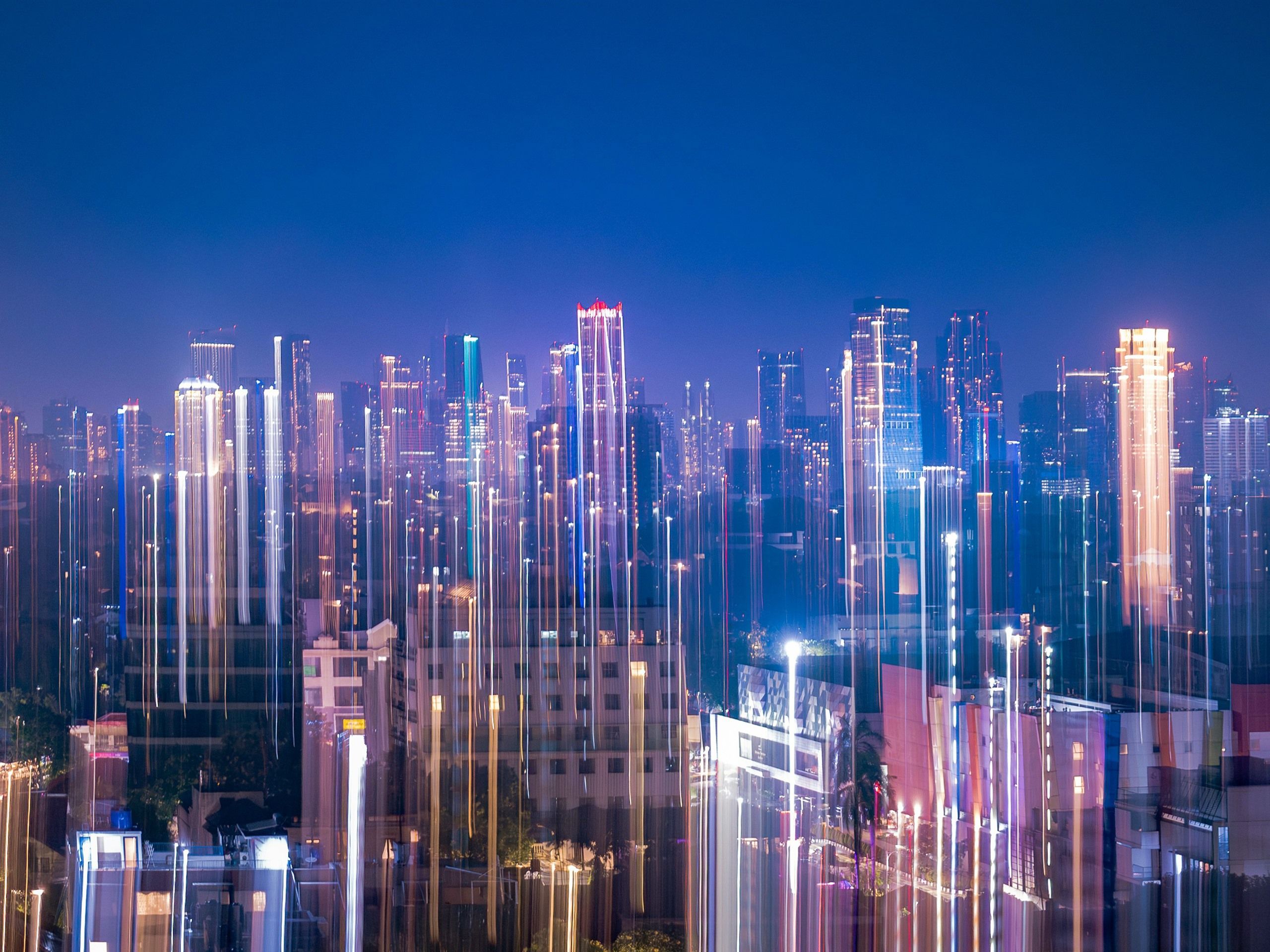 2560x1920 Jakarta Indonesia Skyline New Years Eve Bing 4K