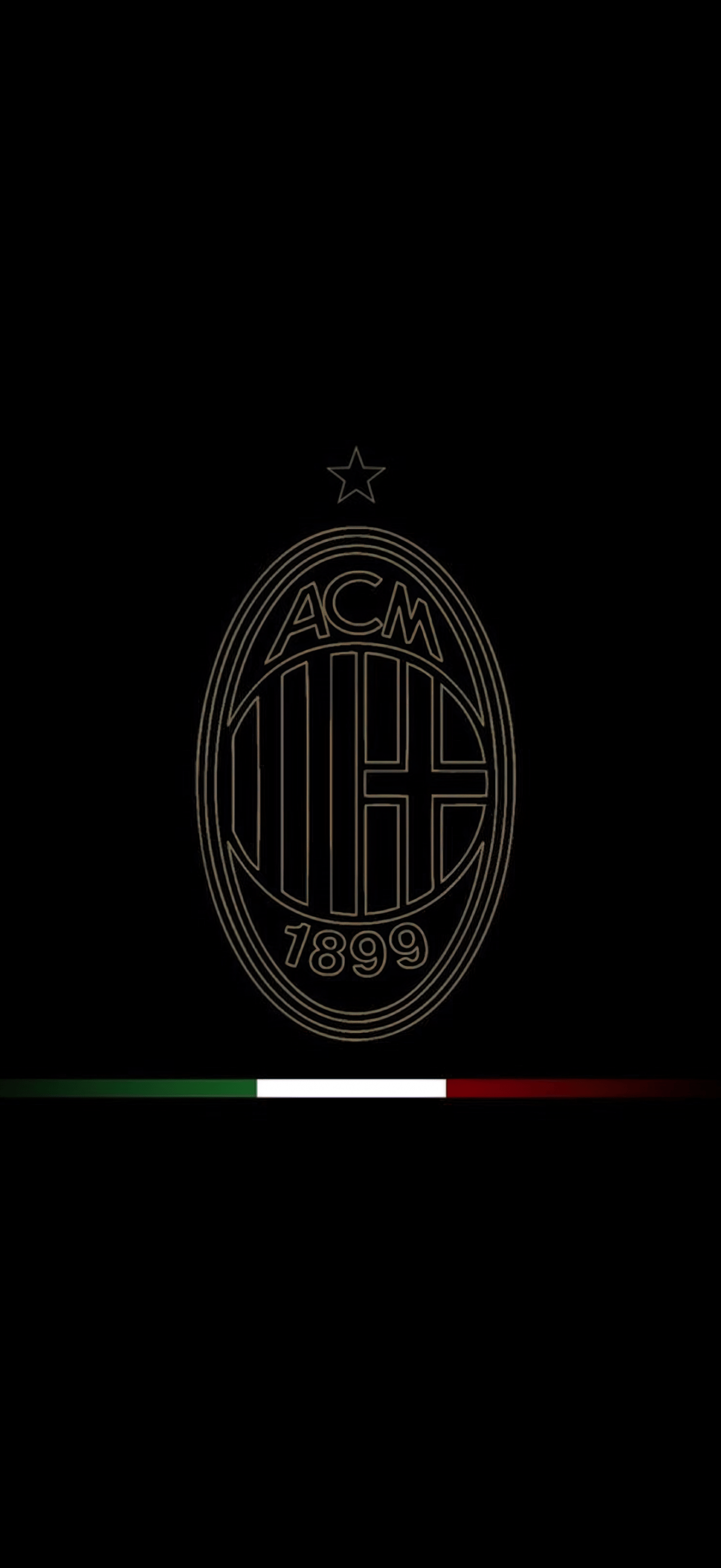 1206x2622 AC Milan Wallpaper 4K, Minimal logo, 5K