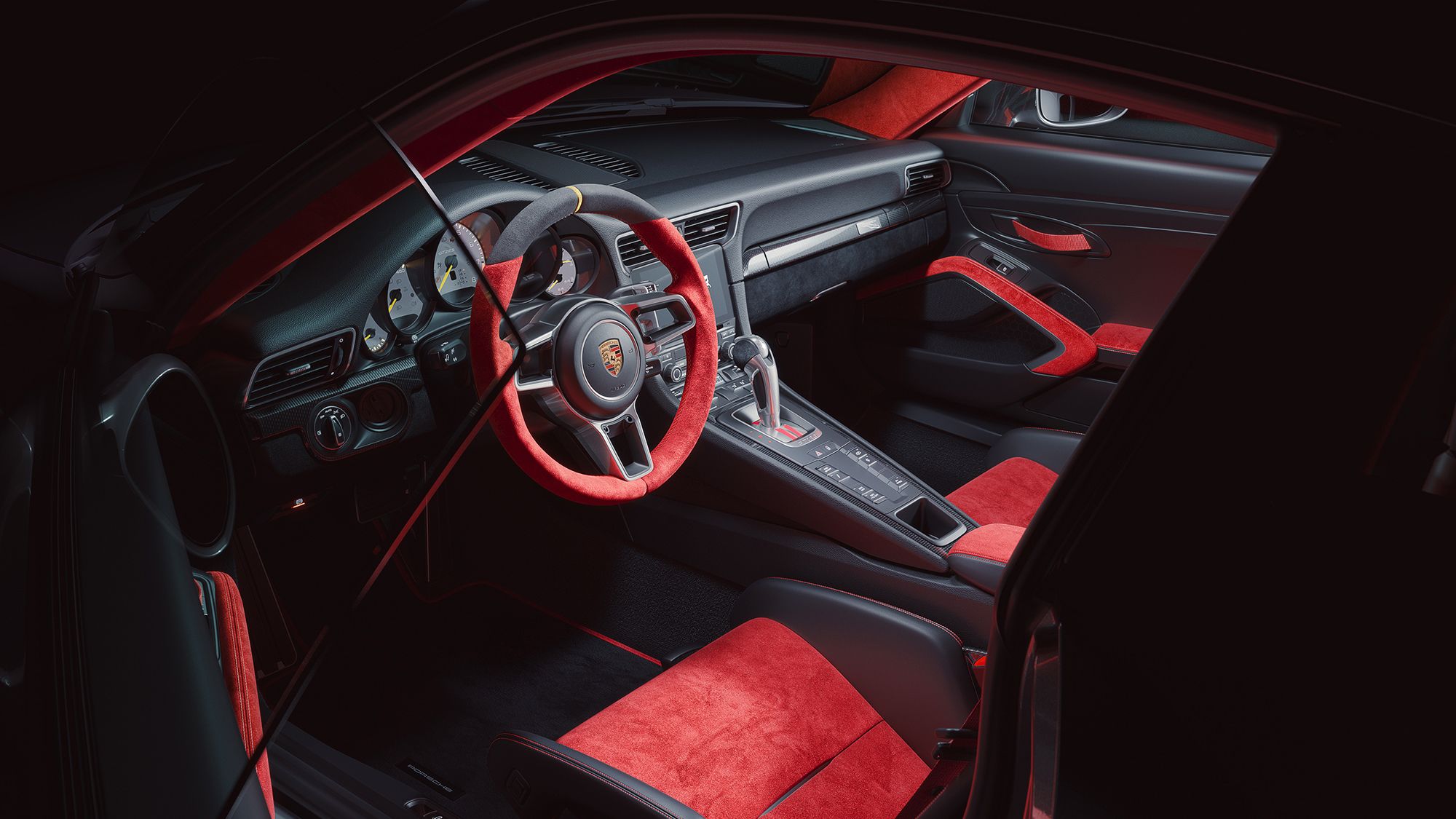 2000x1125 Porsche 911 GT2 RS Interior Wallpaper