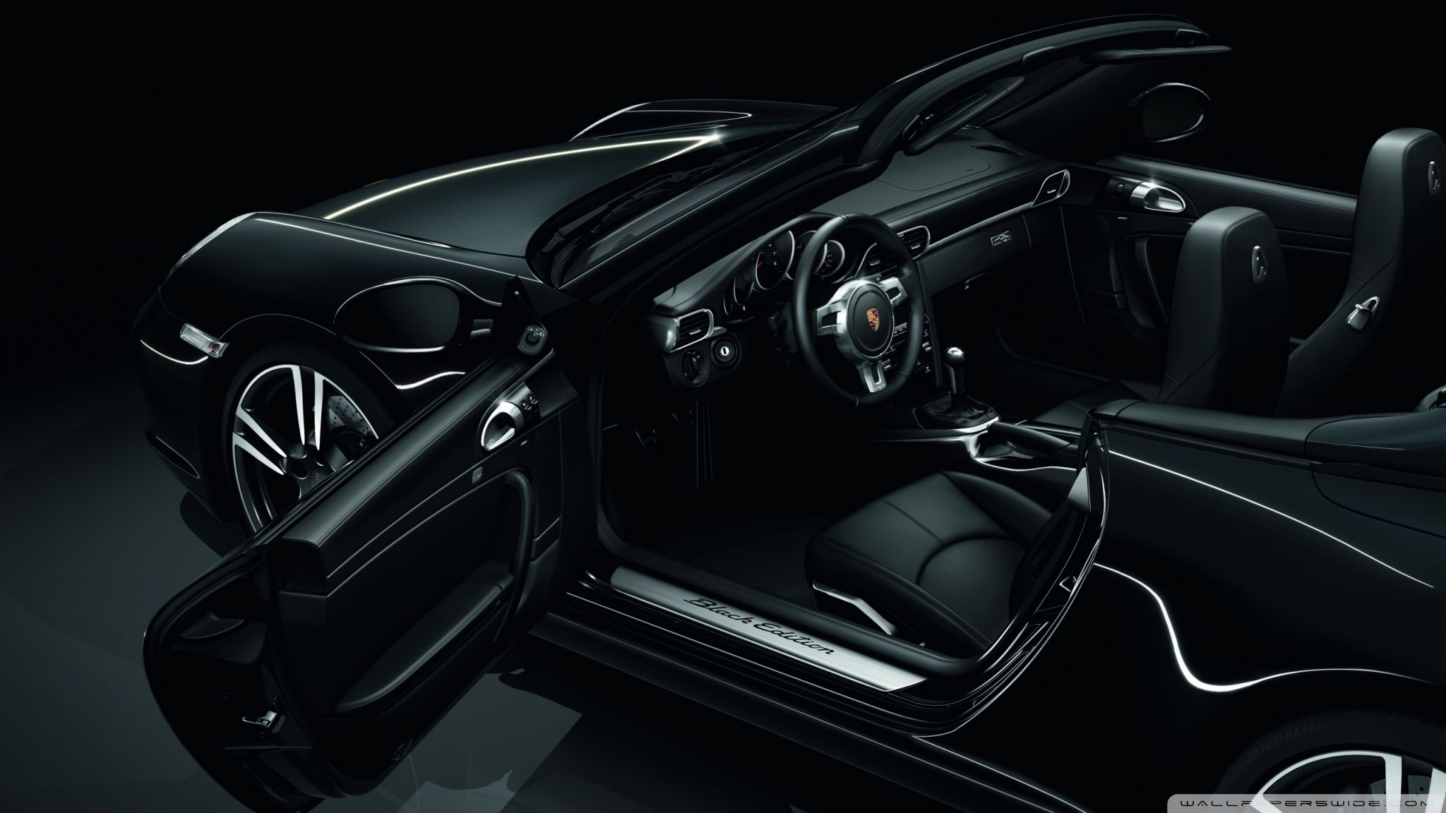 2048x1152 Black Porsche 911 Black Edition Interior 4K UHD Wallpaper for UltraHD Desktop and TV : Smartphone and Tablet Devices