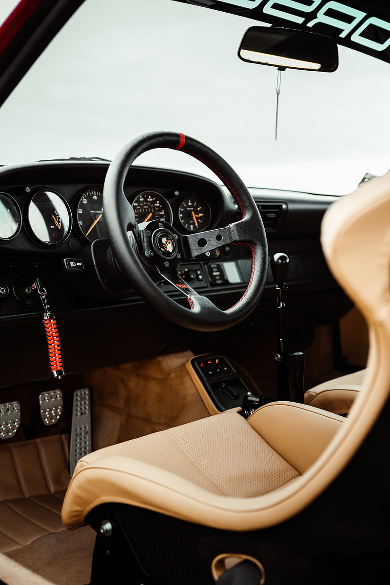 800x1200 Porsche carrera rs, porsche, car, steering wheel, salon, interior, HD phone wallpaper