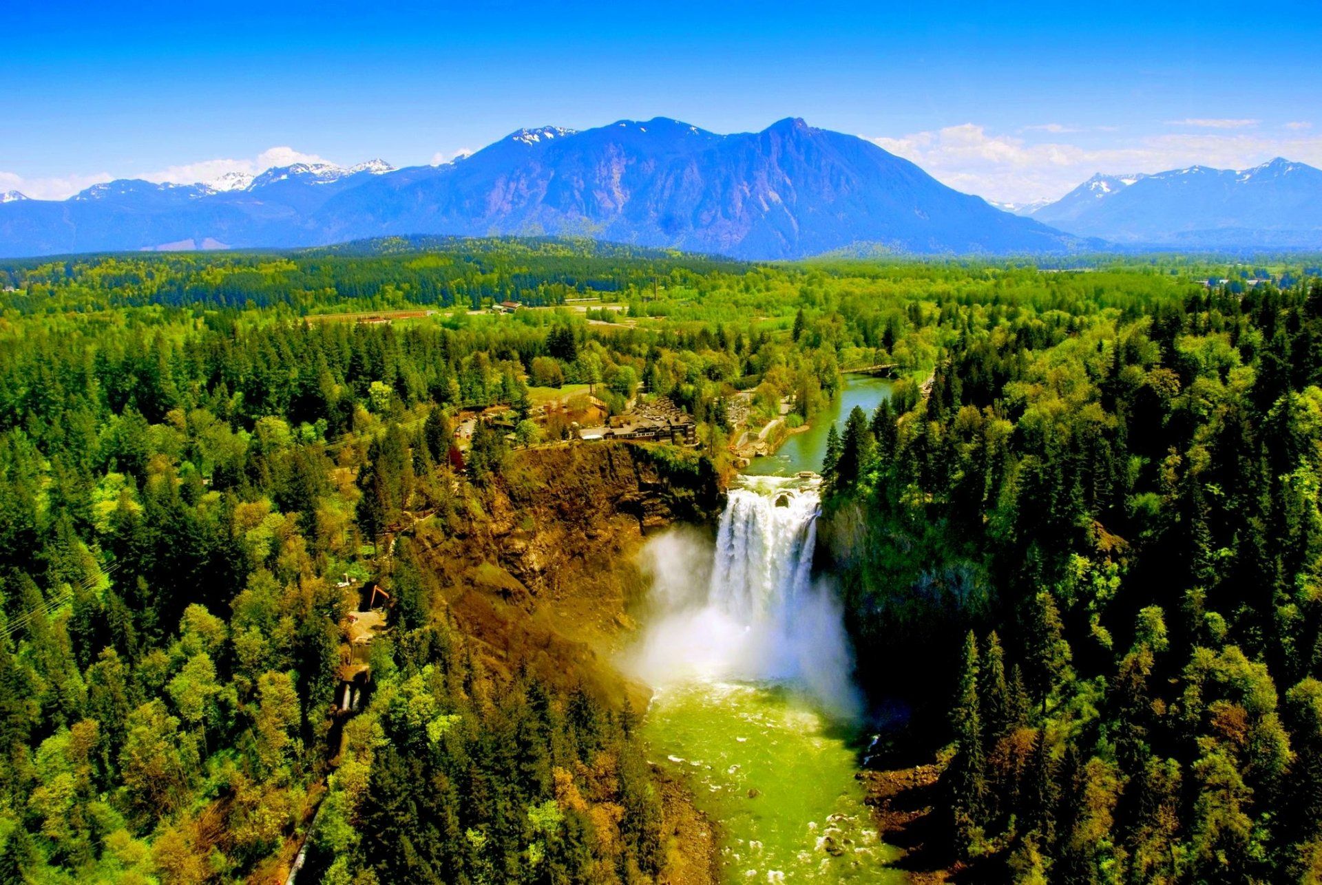 1920x1286 Snoqualmie Falls: Majestic Washington Forest Waterfall HD Wallpaper