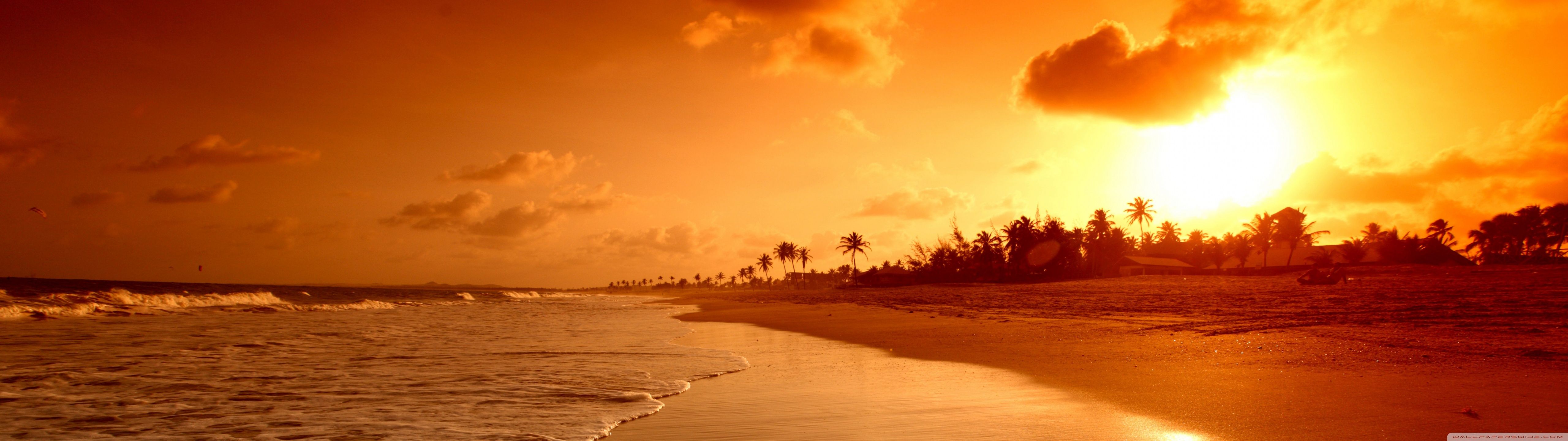 5120x1440 Beach Sunrise 4K UHD Wallpaper for UltraHD Desktop and TV : Widescreen and UltraWide Display : Dual Monitor : Smartphone and Tablet Devices