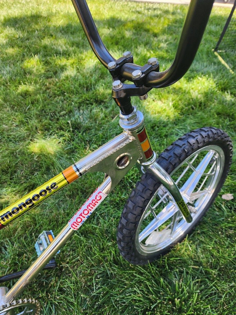 900x1200 RARE VINTAGE MONGOOSE MOTOMAG BMX COMPLETE BICYCLE. OG NICKEL