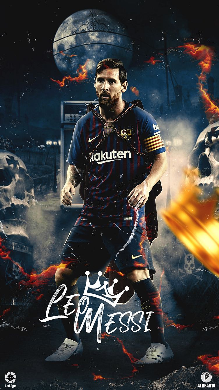 752x1337 Messi The King by Thunder Design on Dribbble