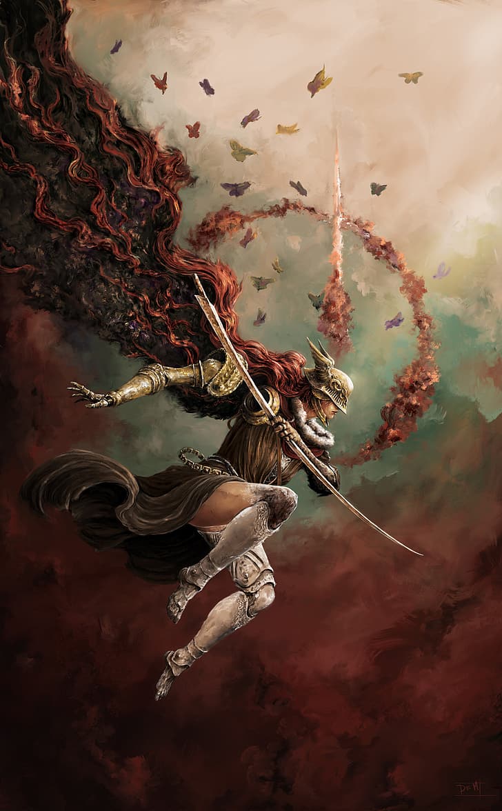 728x1176 HD wallpaper: fantasy art, artwork, digital art, Elden Ring, video game art