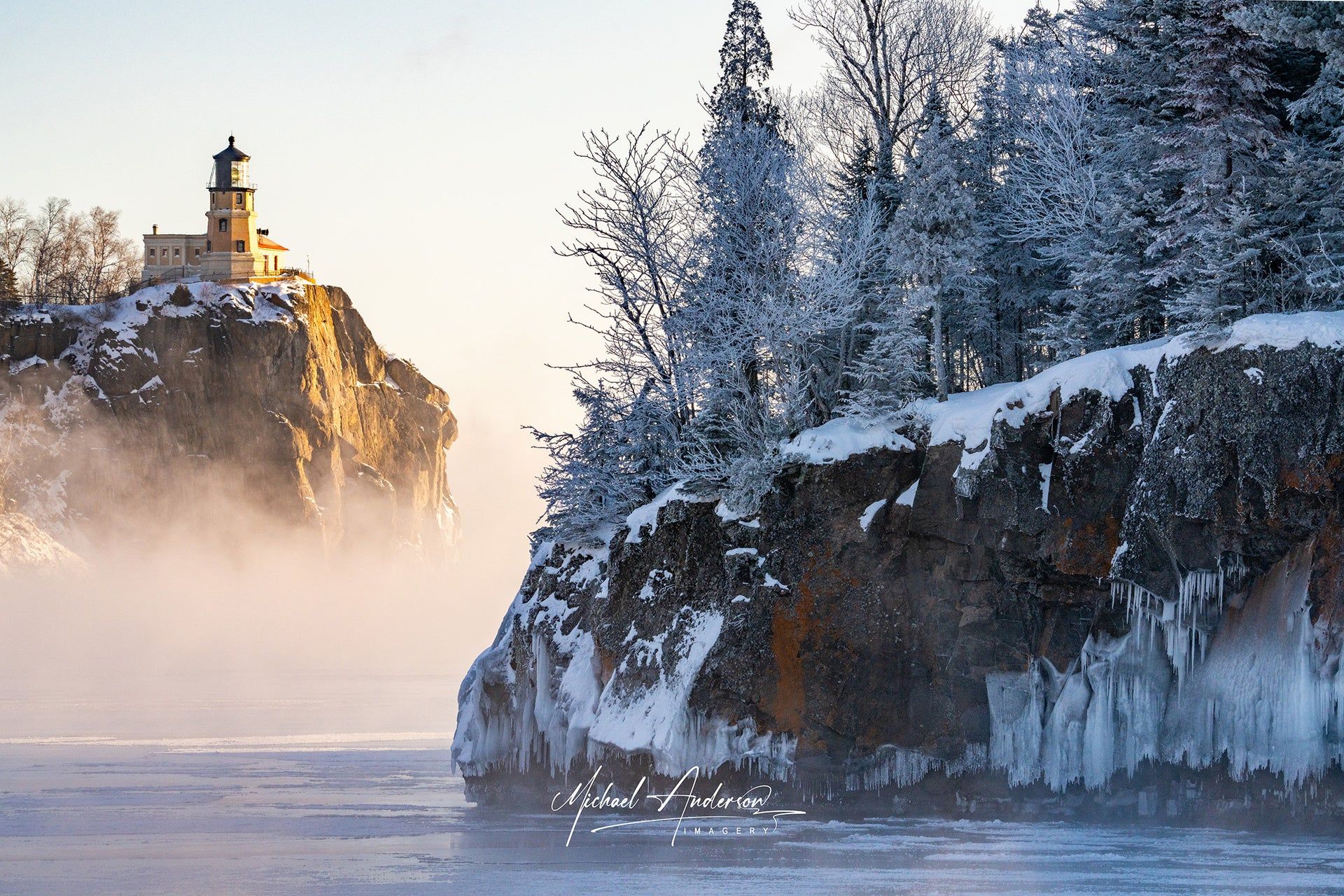 1920x1280 Split Rock Lighthouse at -21 F