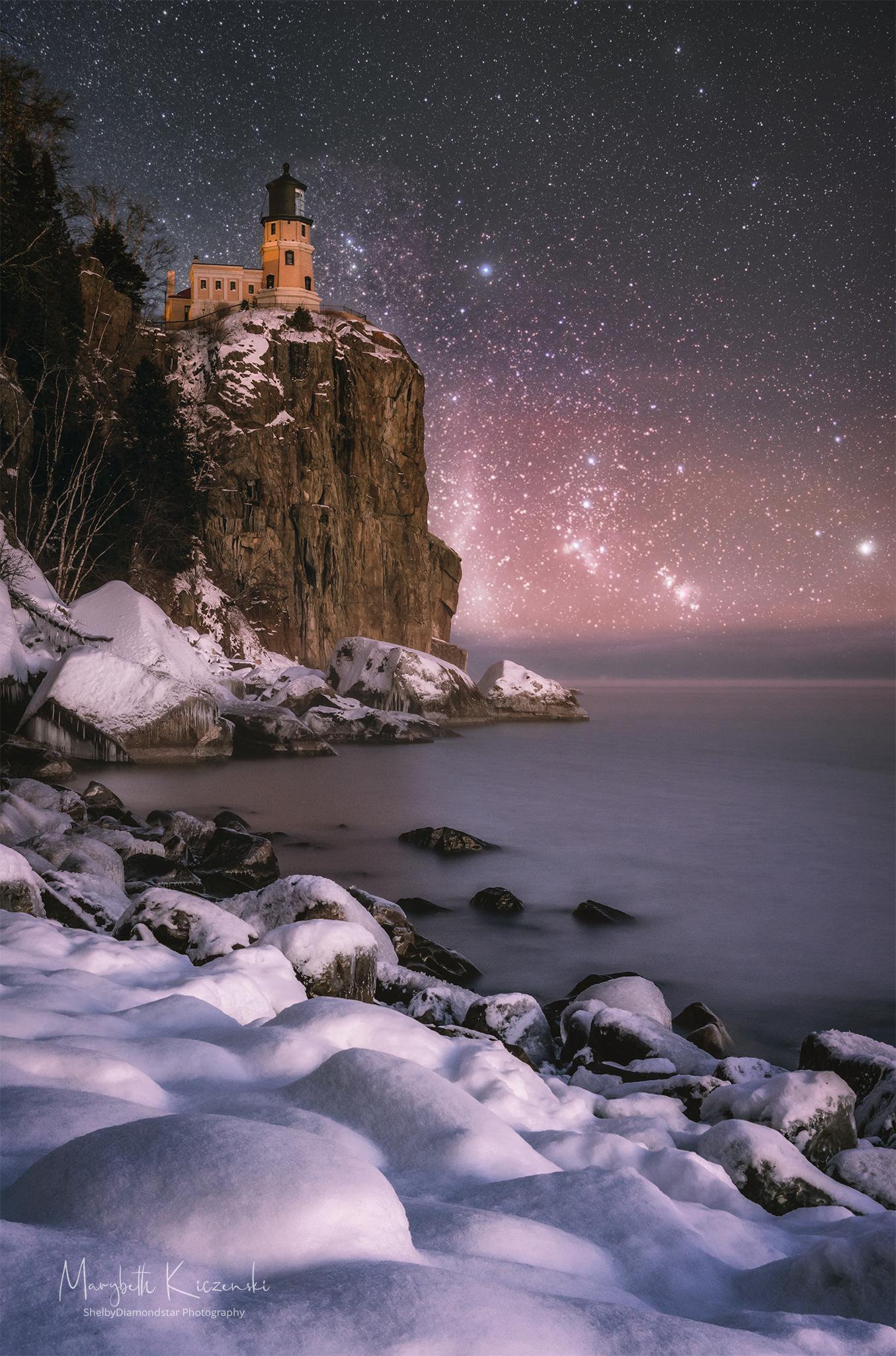1355x2048 Split Rock Lighthouse with Orion rising! Details in comment