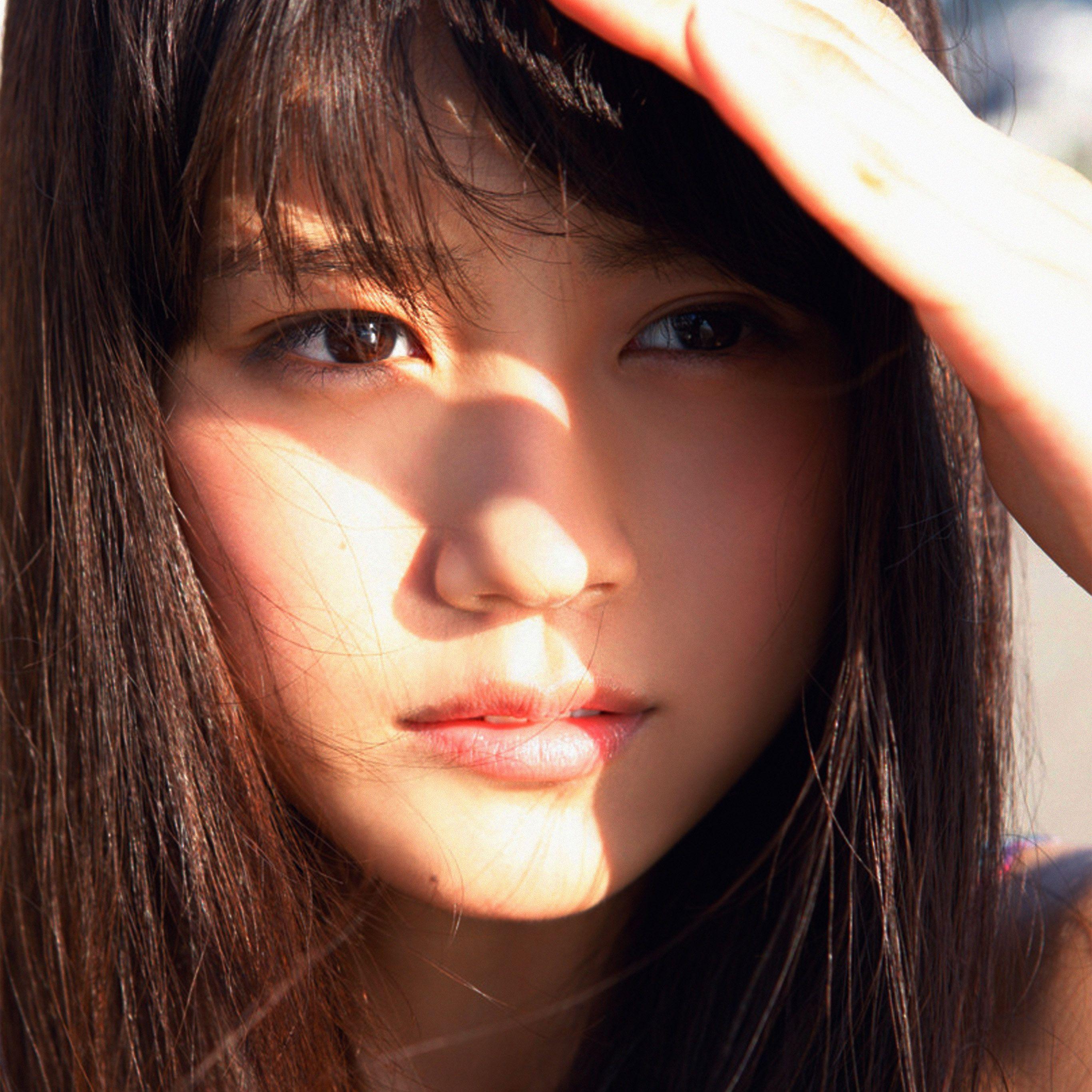 2732x2732 Arimura Kasumi Cute Japan Girl Face Summer Wallpaper