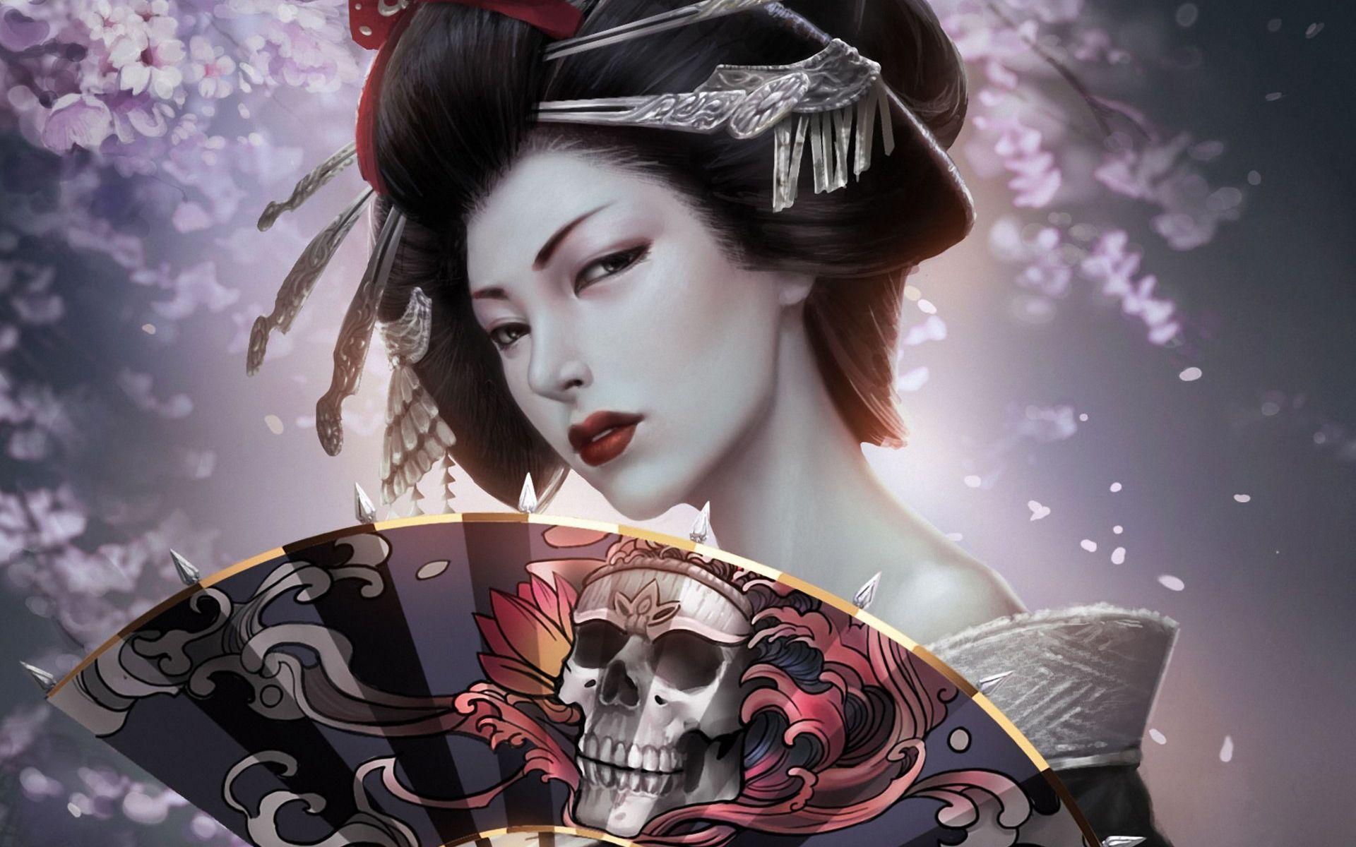 1920x1200 Japanese Geisha Wallpaper