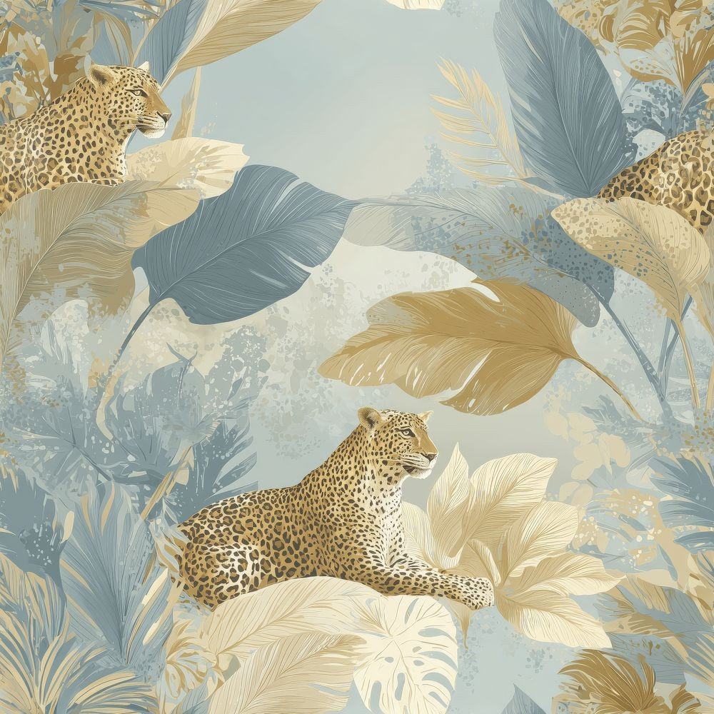 1000x1000 Pantanal Light Blue 01 From Blue Monkey. Wallpassion.co.uk