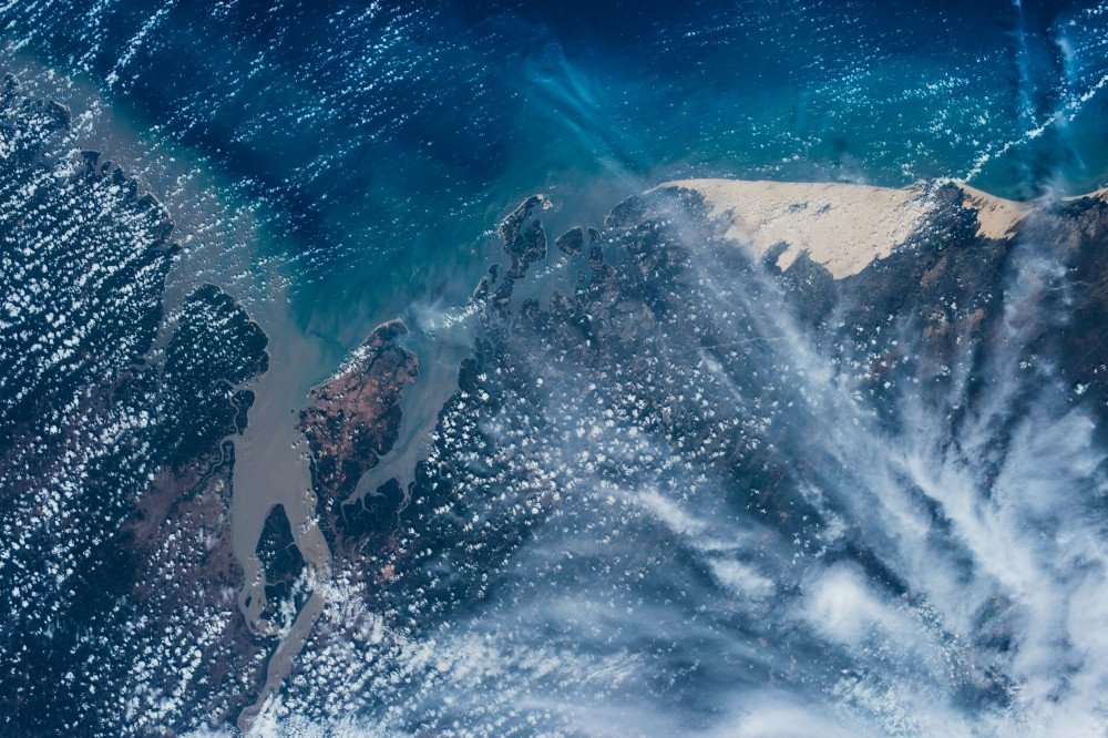1000x666 Satellite view of Coastal Area, Sao Luis, State of Maranhao, Brazil Poster Print by Panoramic Image # VARPPI181304