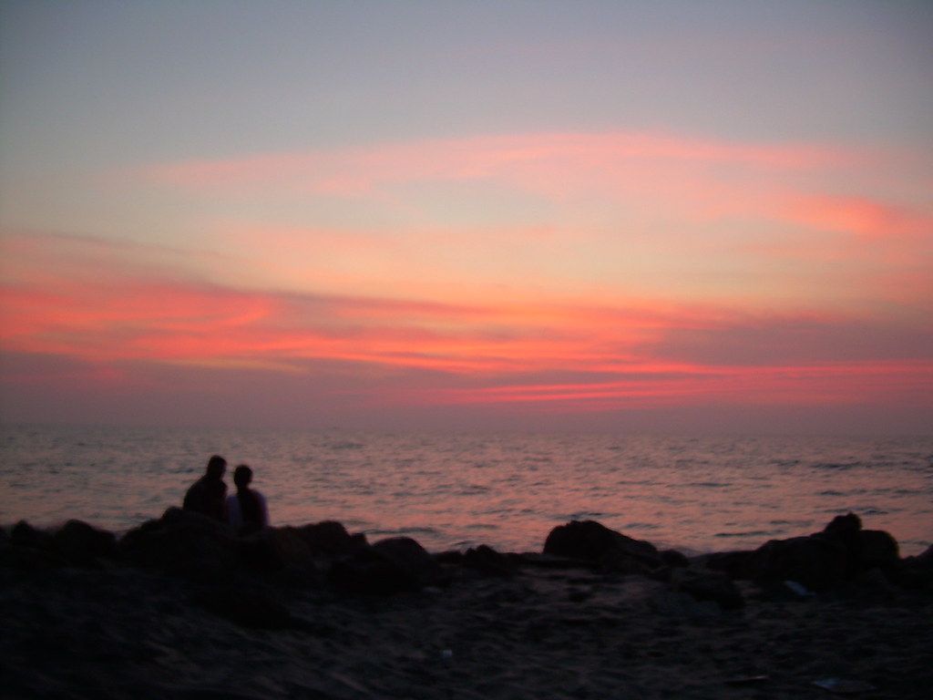 1024x768 Arabian sea sunset. A beautiful sunset at the Arabian sea